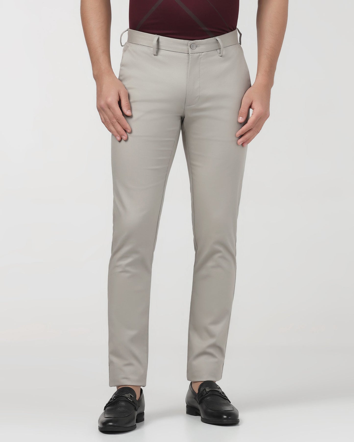 Grey Textured Khakis - Ibis