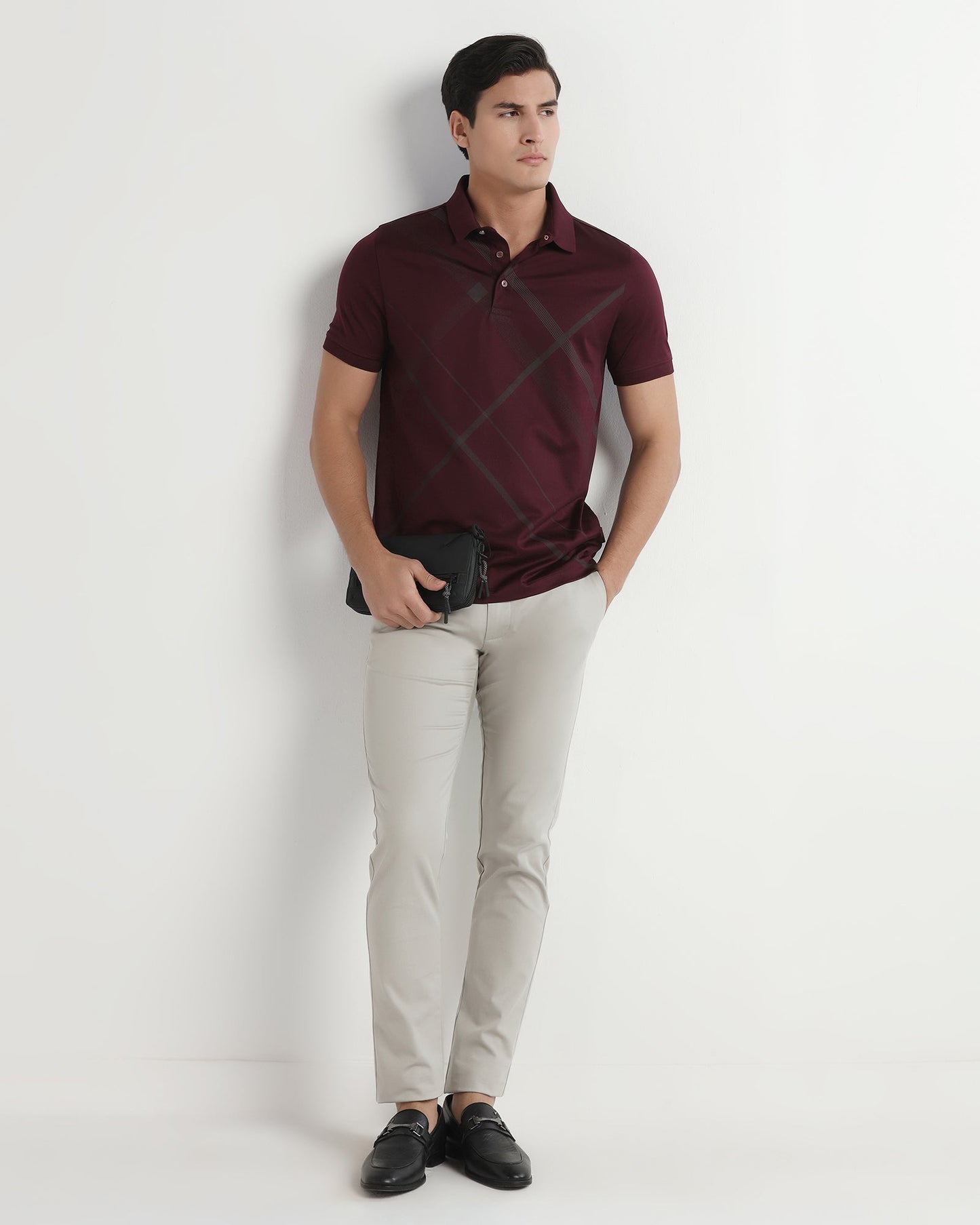 Grey Textured Khakis - Ibis