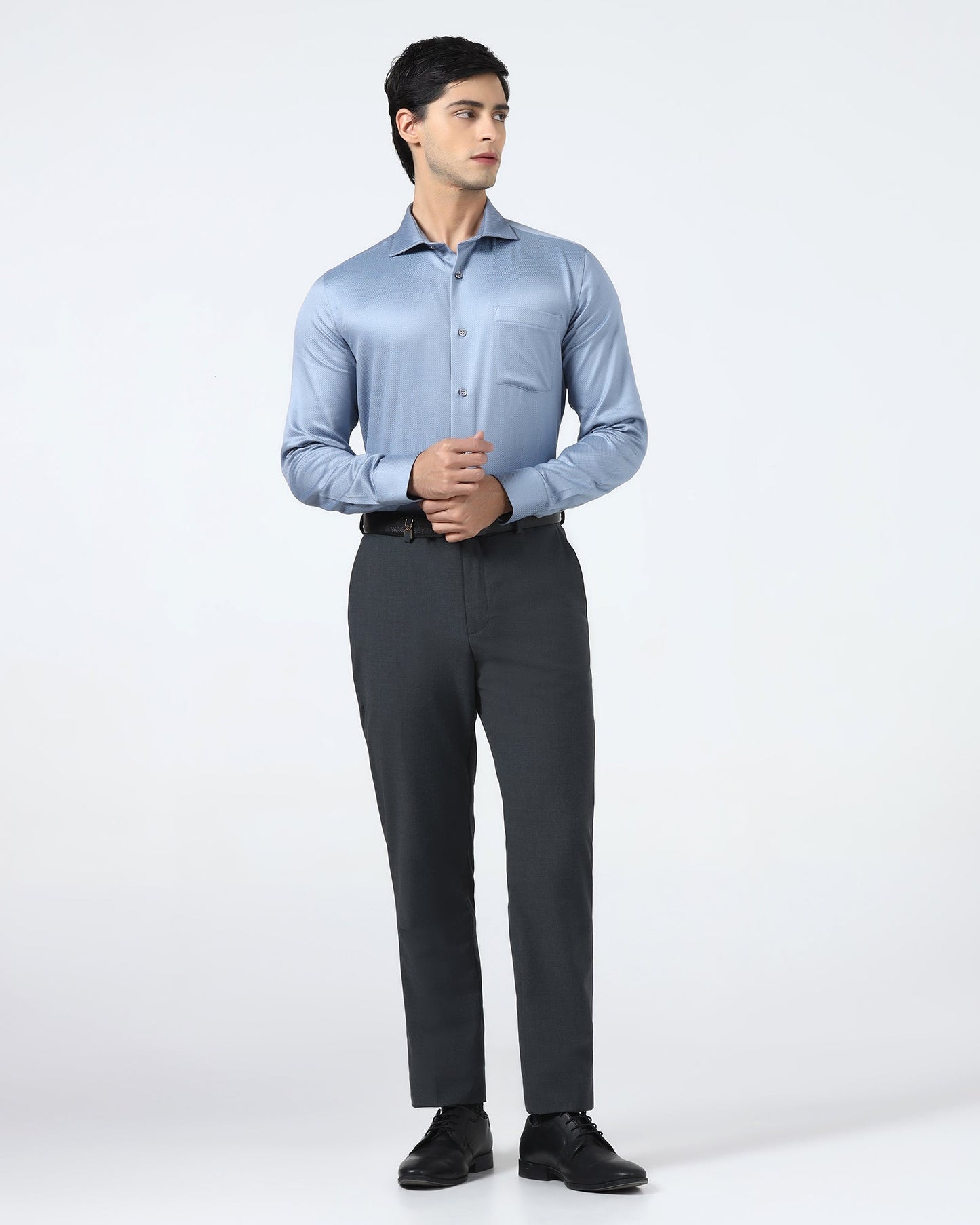 Grey Textured Shirt - Aspen