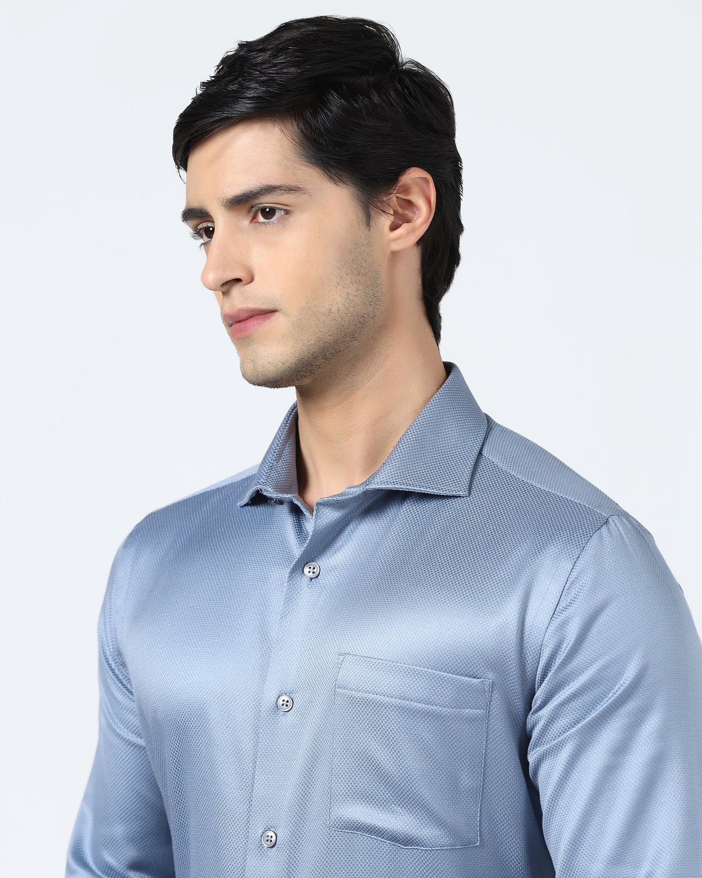 Grey Textured Shirt - Aspen