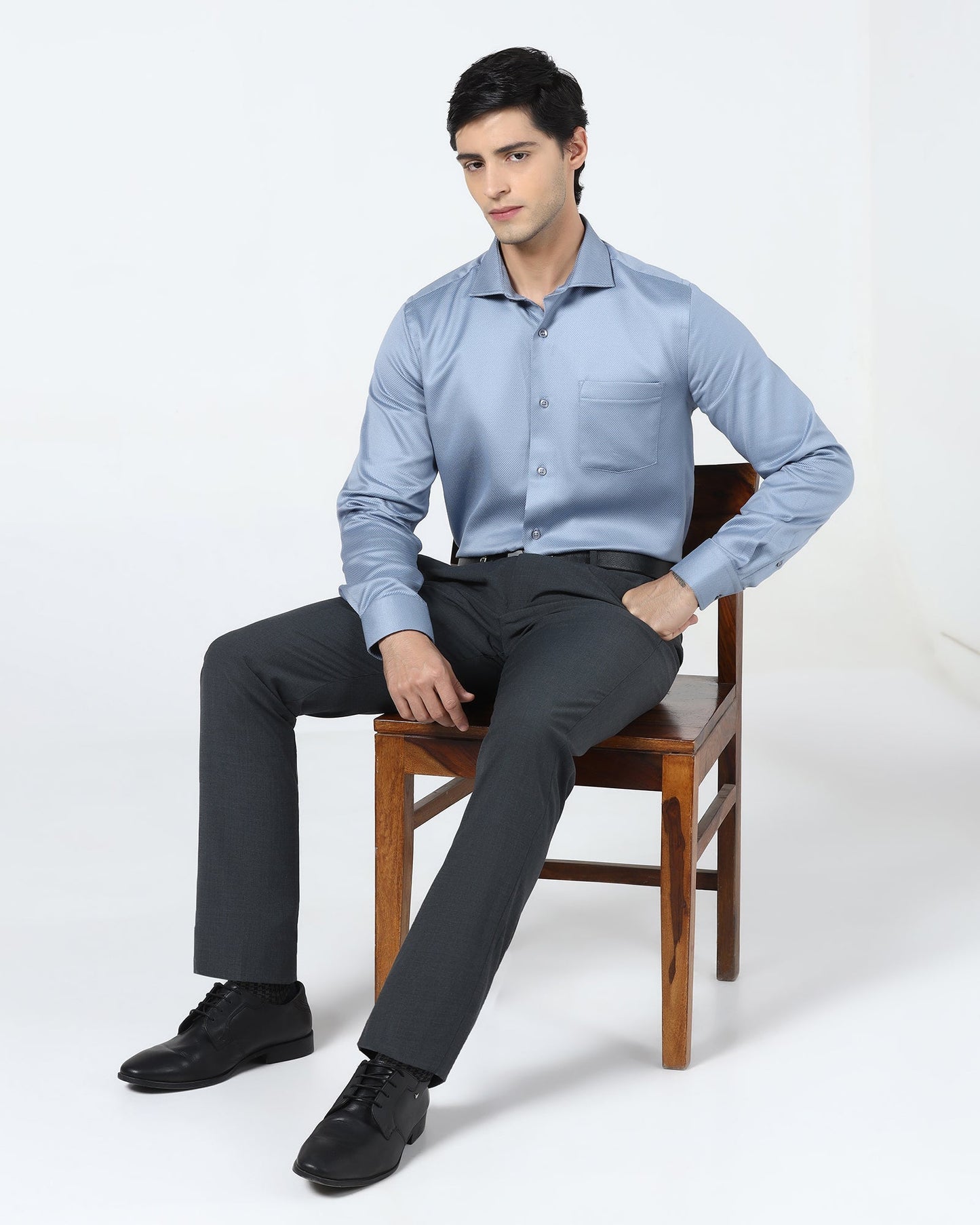 Grey Textured Shirt - Aspen