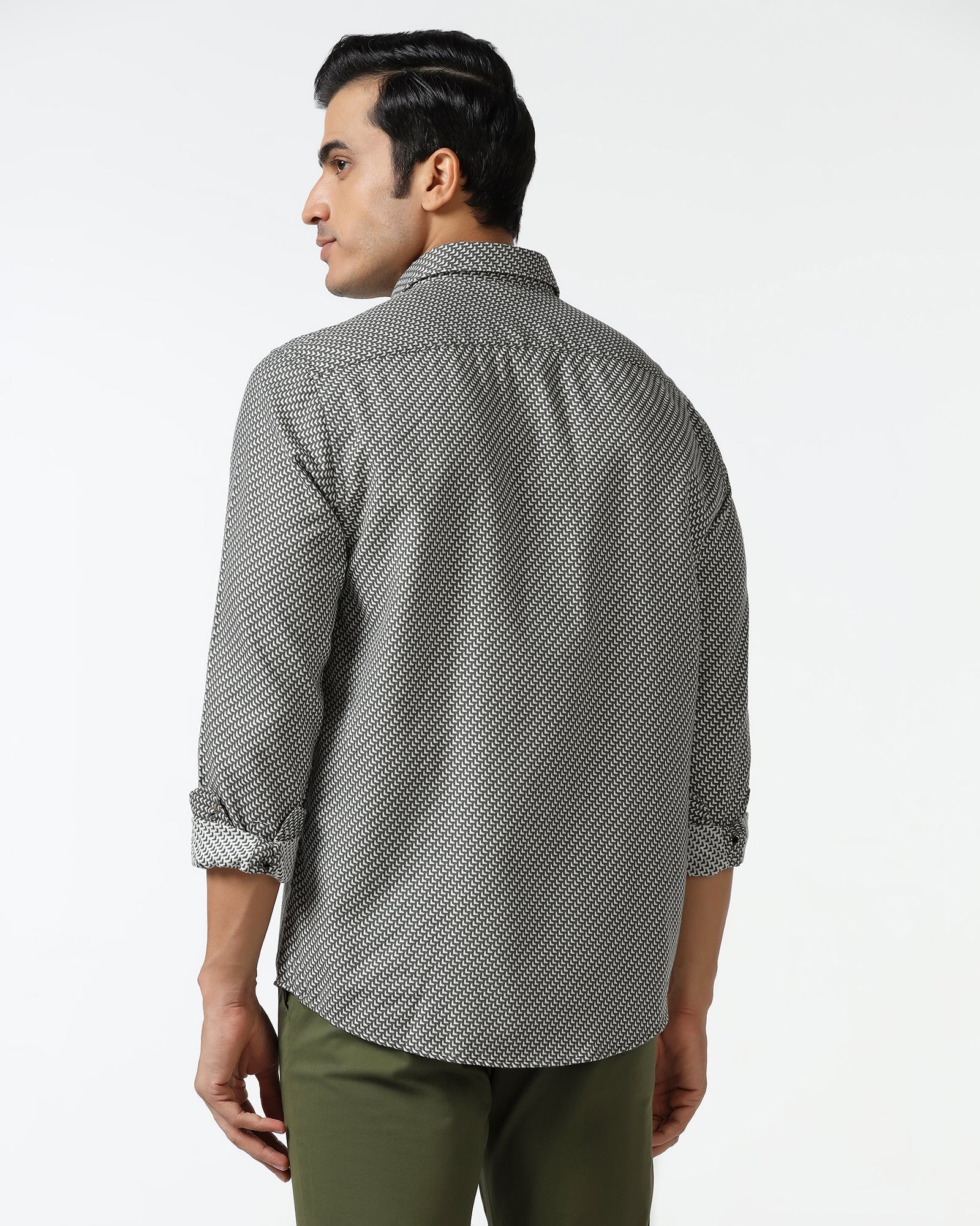Grey Textured Shirt - Durlan