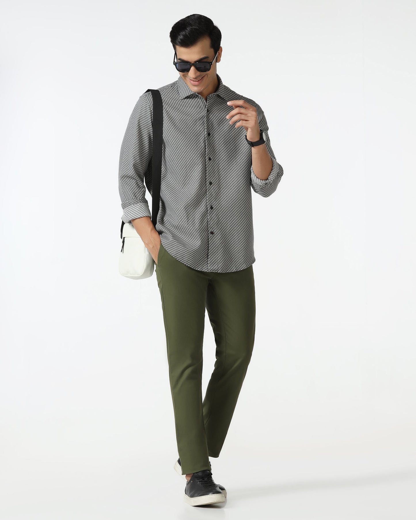 Grey Textured Shirt - Durlan