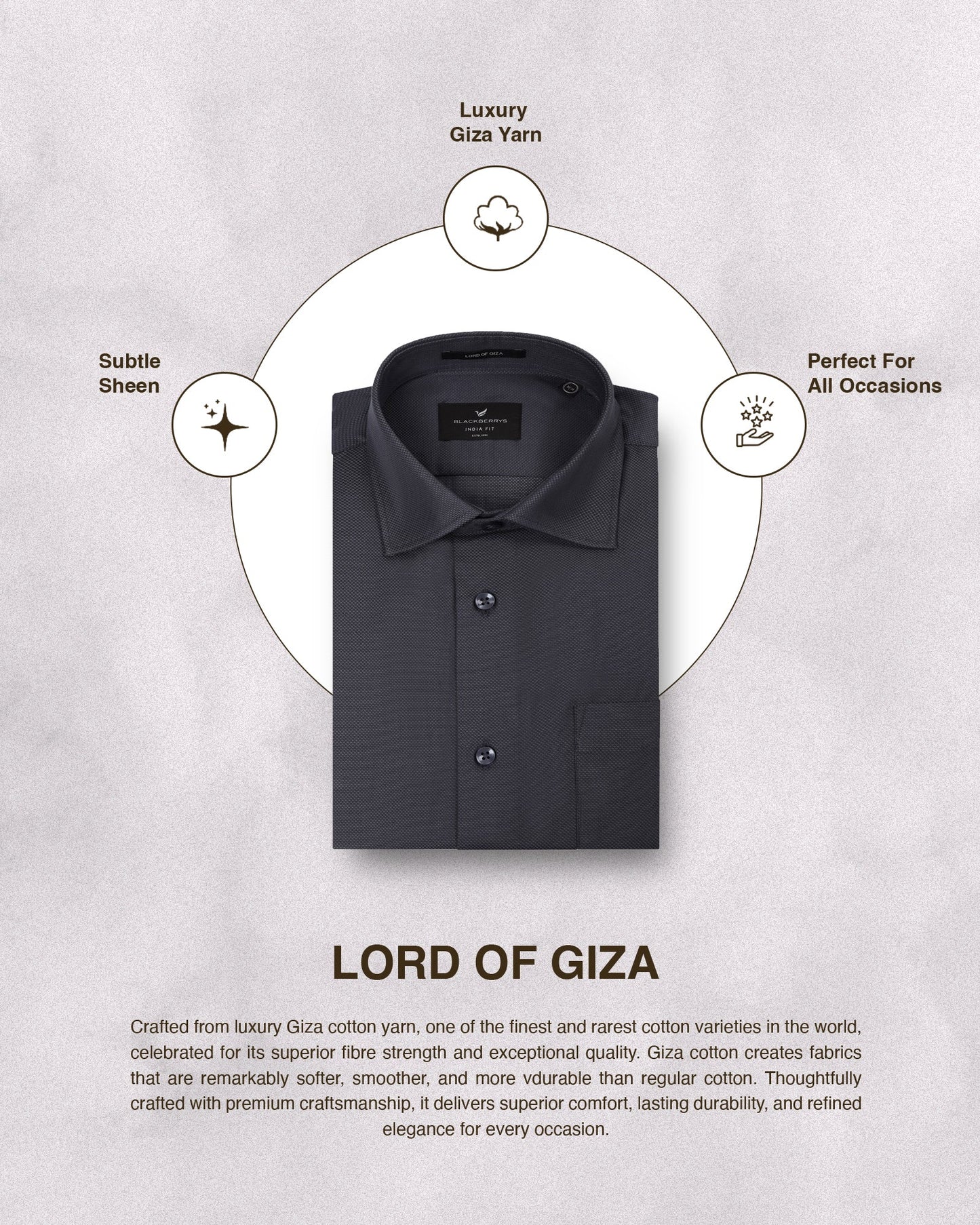 Grey Textured Shirt - Magnus