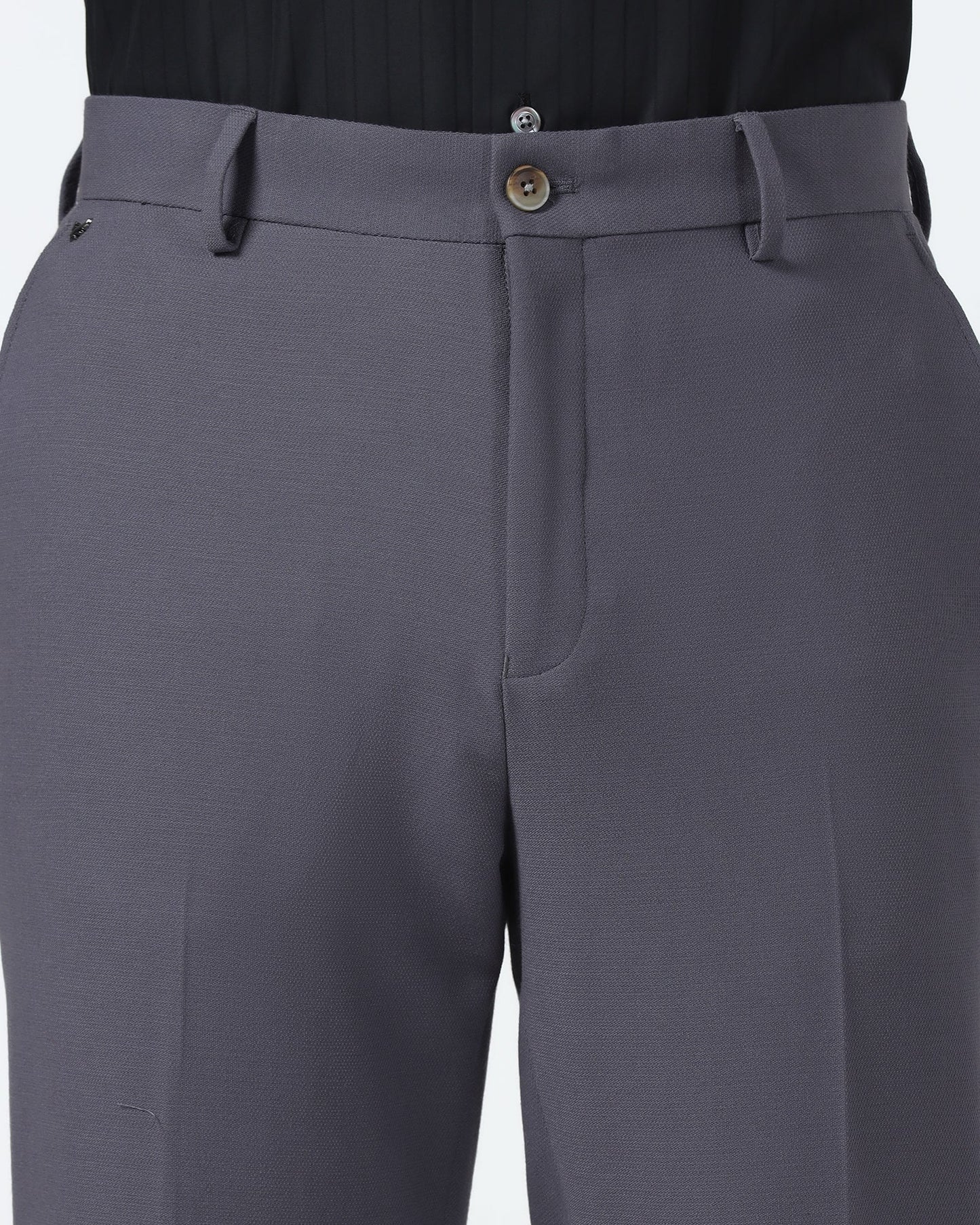 Grey Textured Trouser - Palmer
