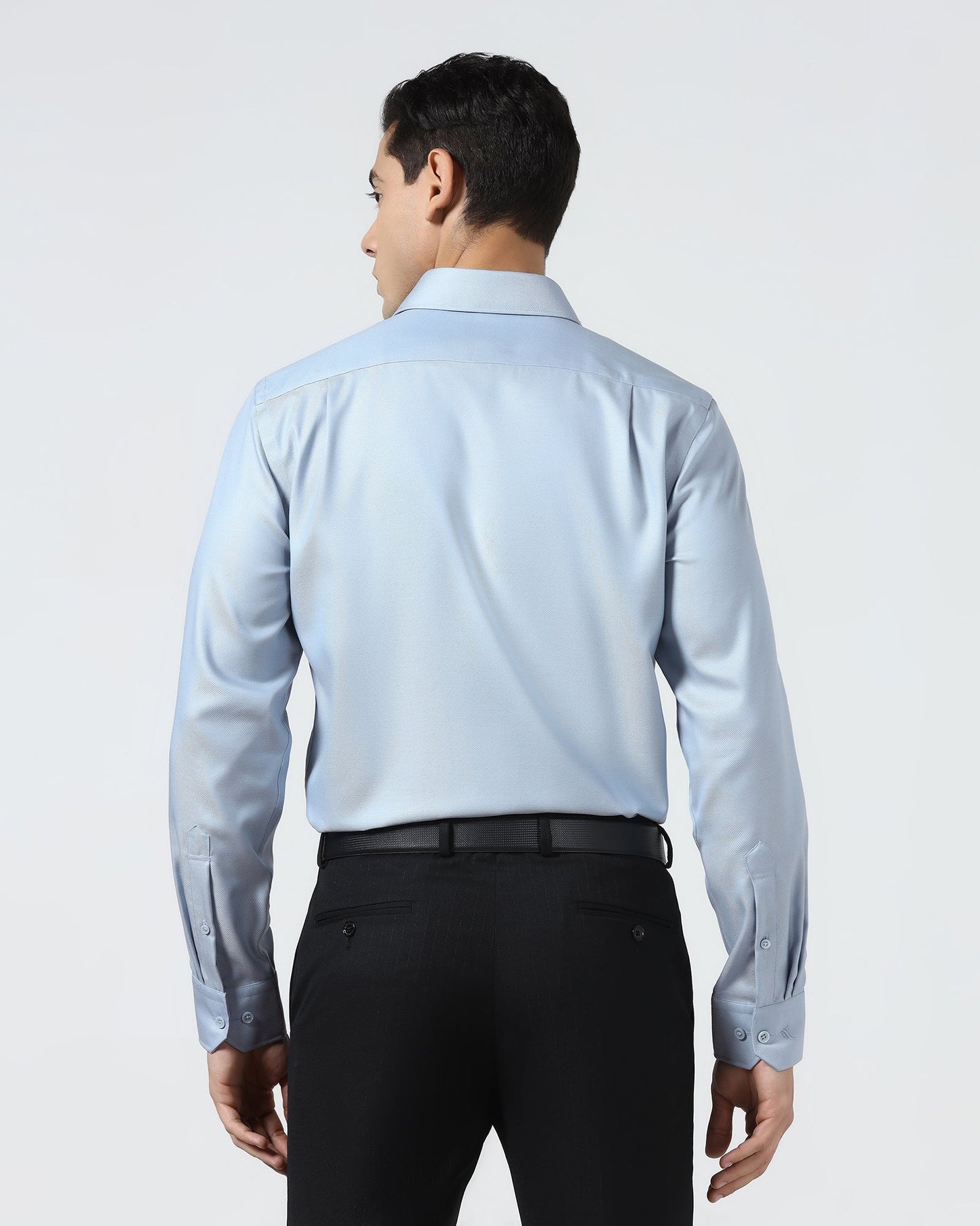Ice Blue Non Iron Textured Shirt - Eliot