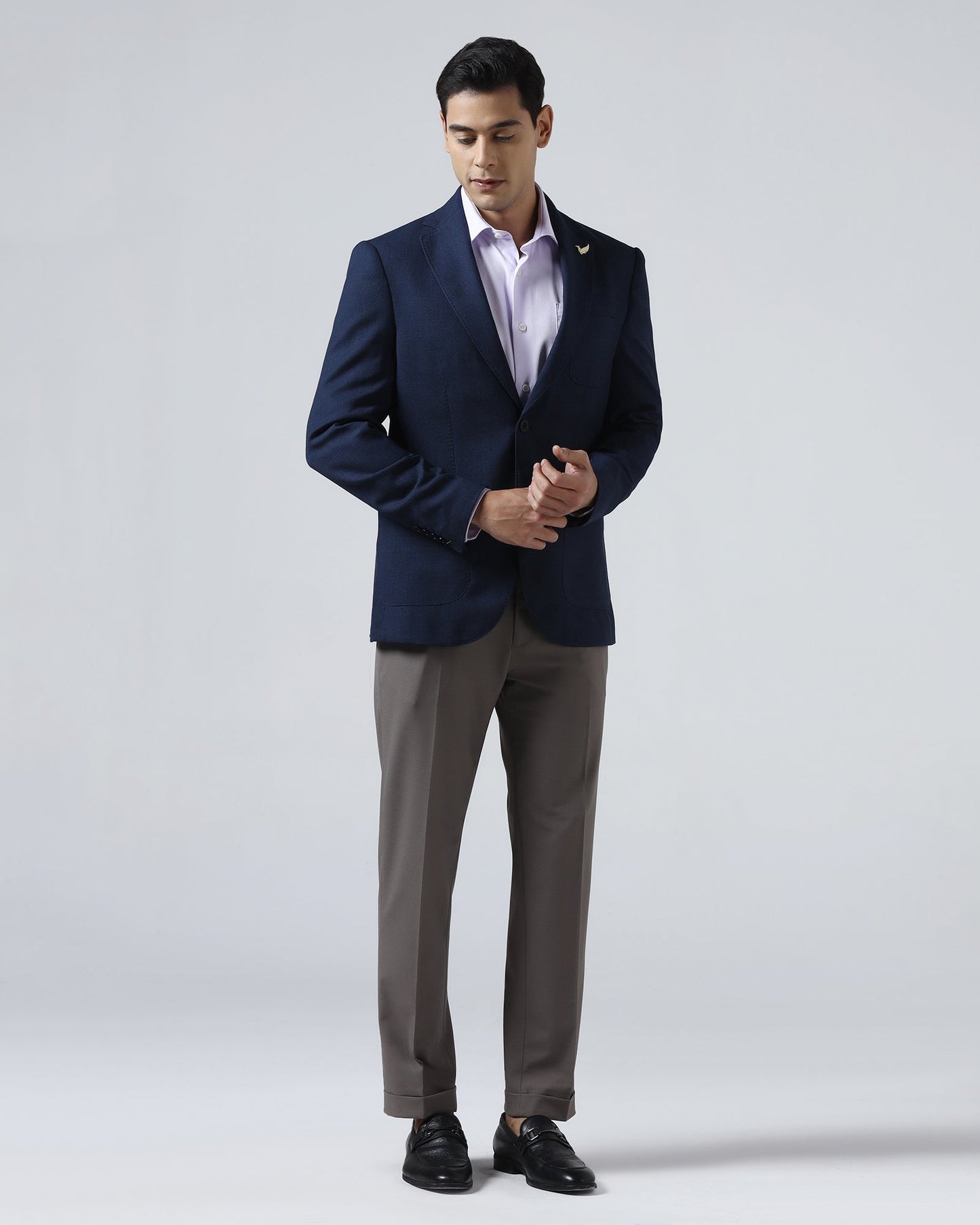 Indigo Luxe Solid Blazer - Randal