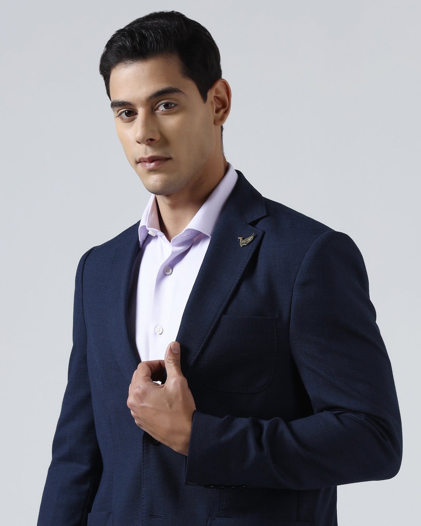 Indigo Luxe Solid Blazer - Randal
