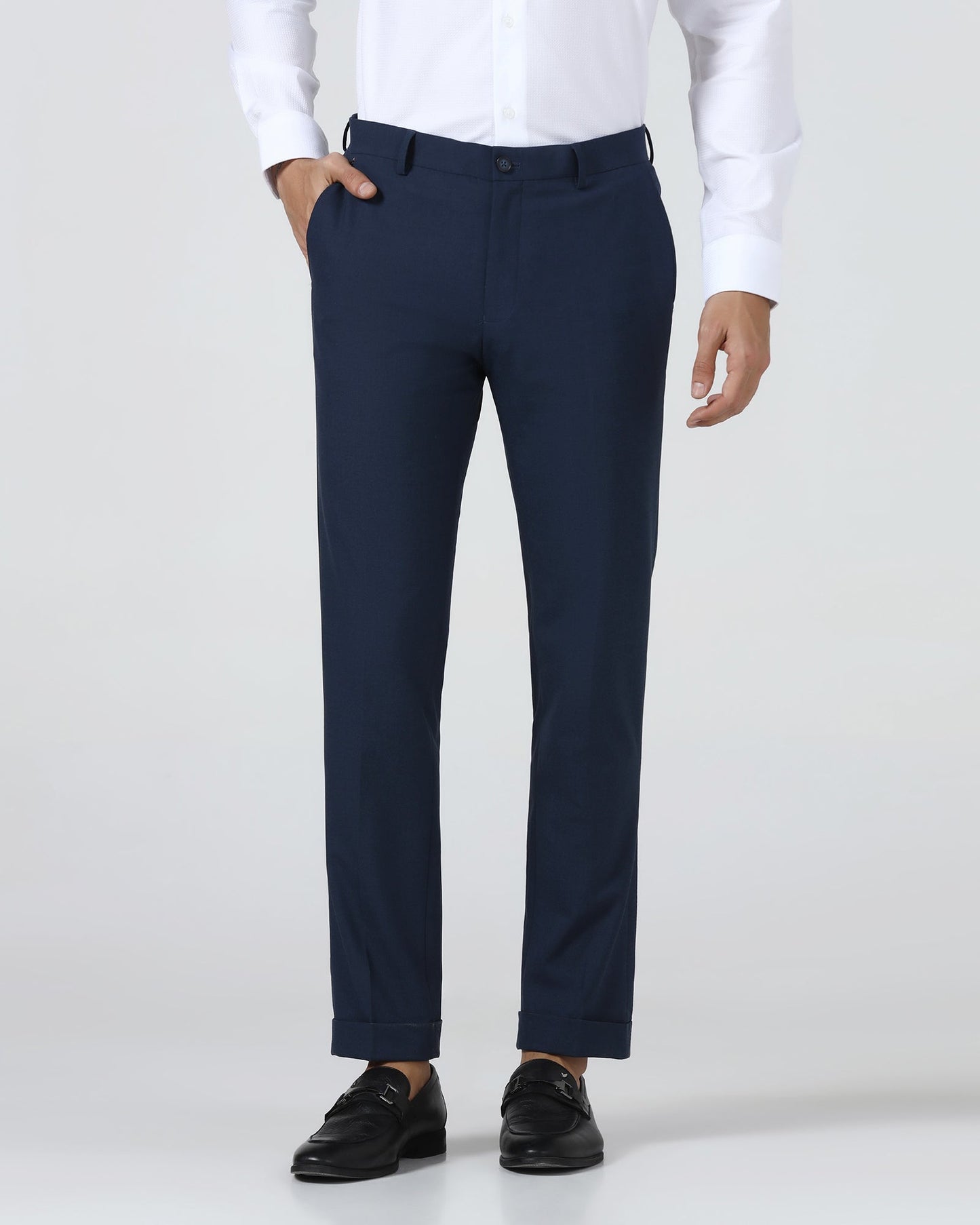 Indigo Solid Trouser - Arnold