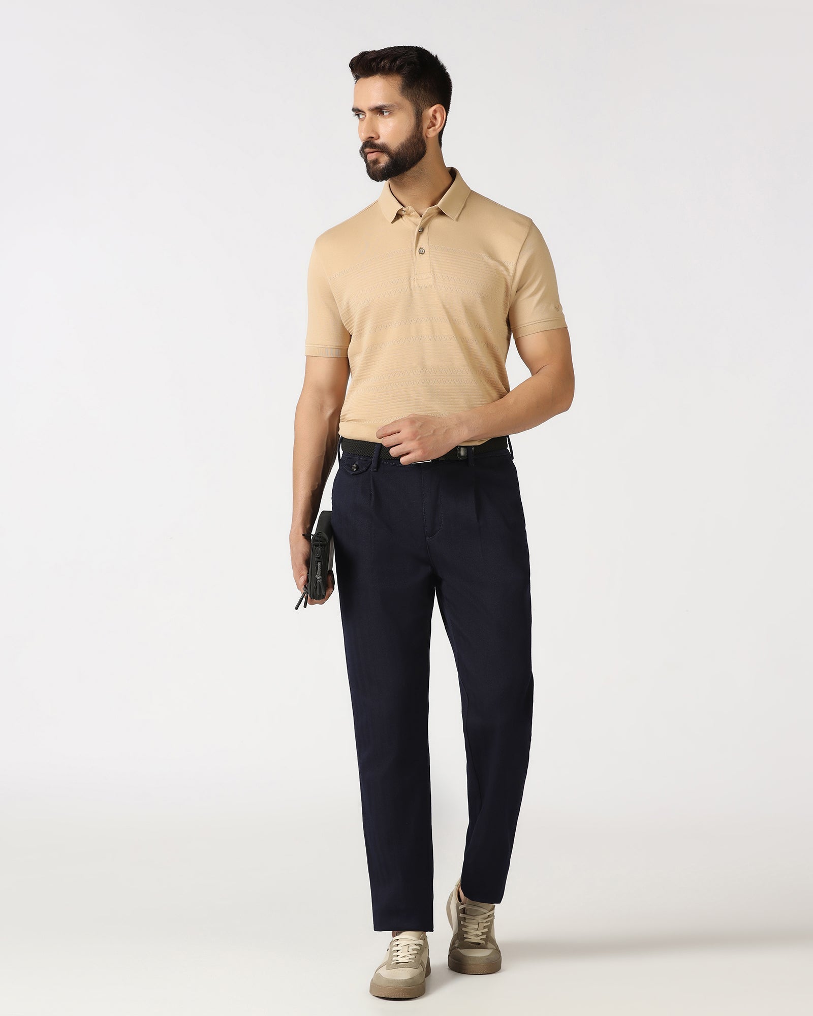 Indigo Super Clean Pleated Comfort Fit Jeans - Cora
