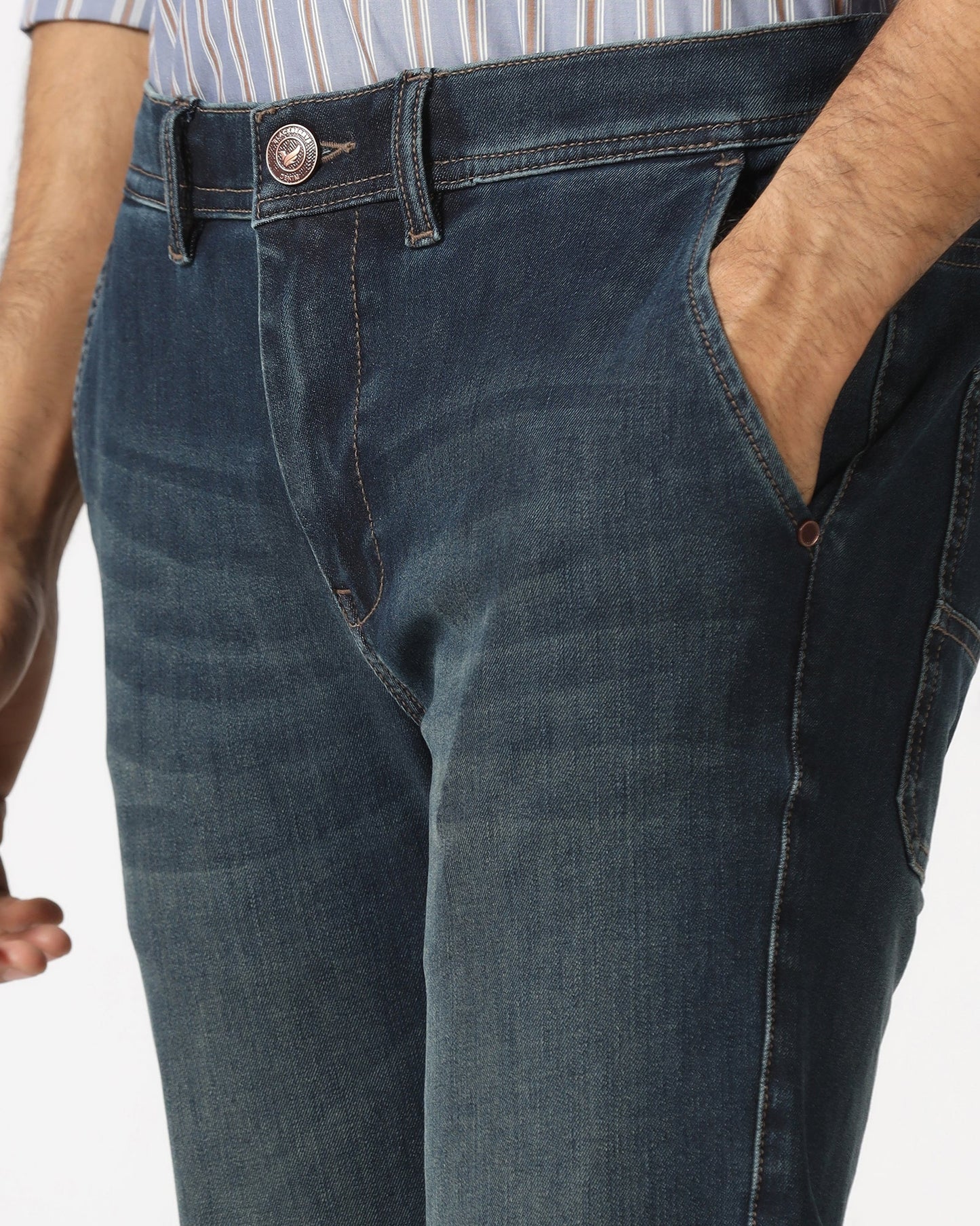 Indigo Superflex Skinny Cropped Jeans - Gianna