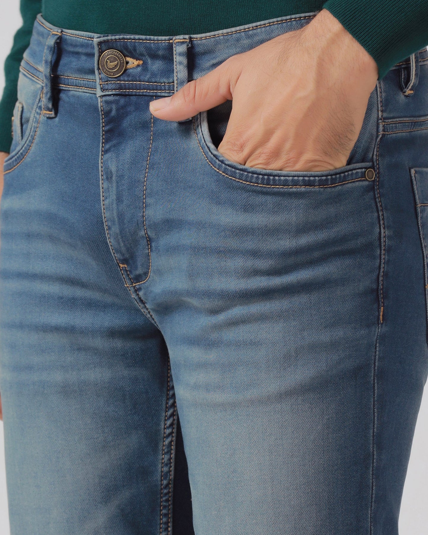 Indigo Ultrasoft Straight Comfort Jeans - Hagen