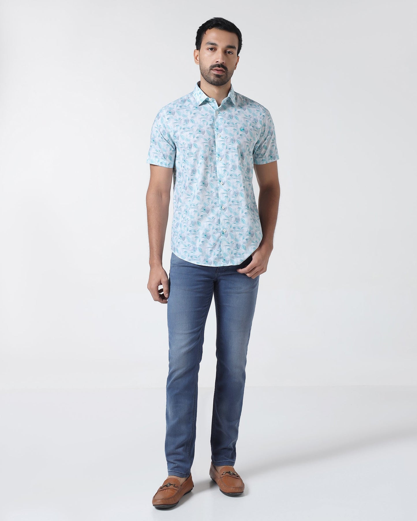 Indigo Ultrasoft Slim Fit Jeans - Leonel