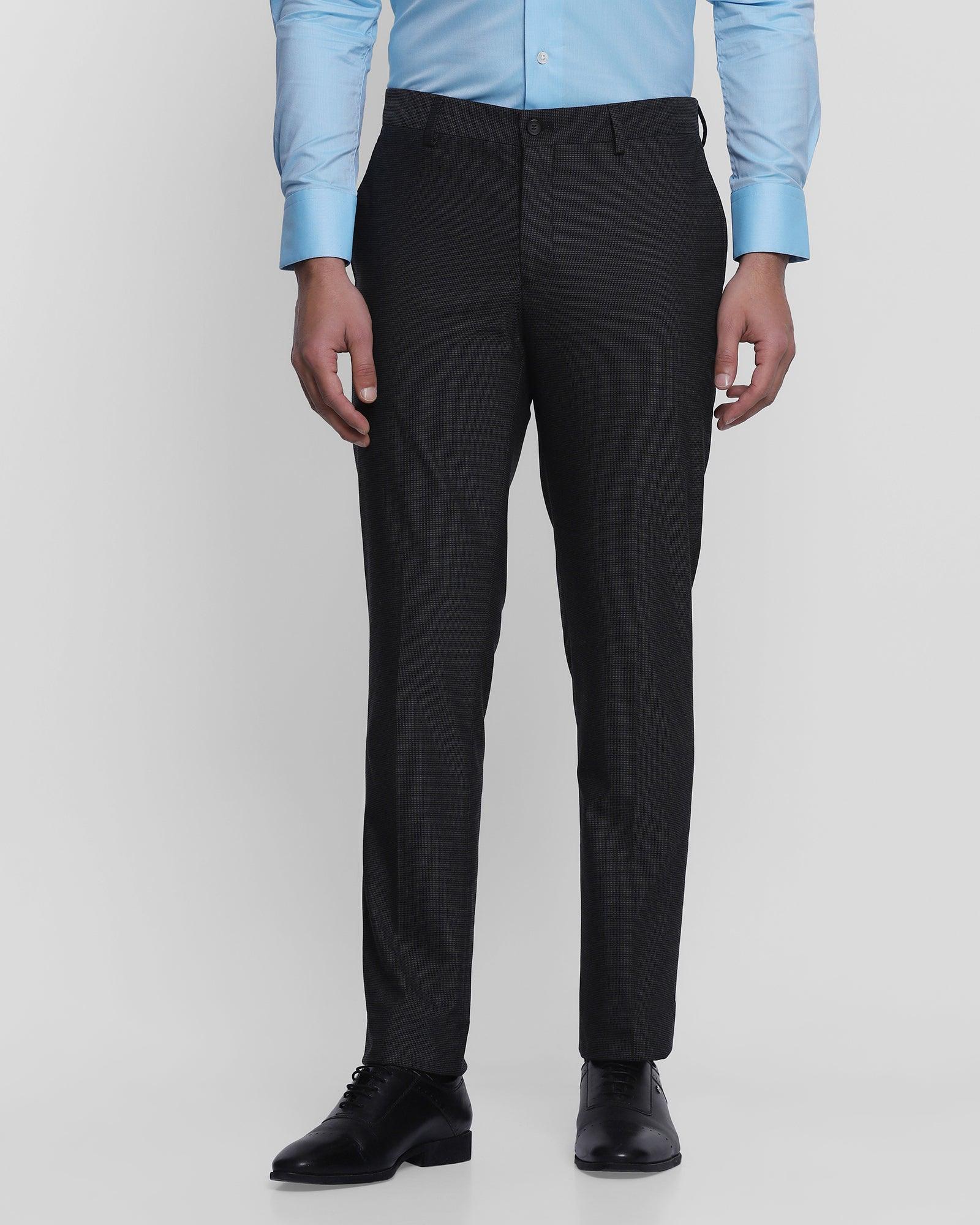 Isaac Formal Trendy Trouser In Charcoal (B91 Fit) - blackberrys-clothing