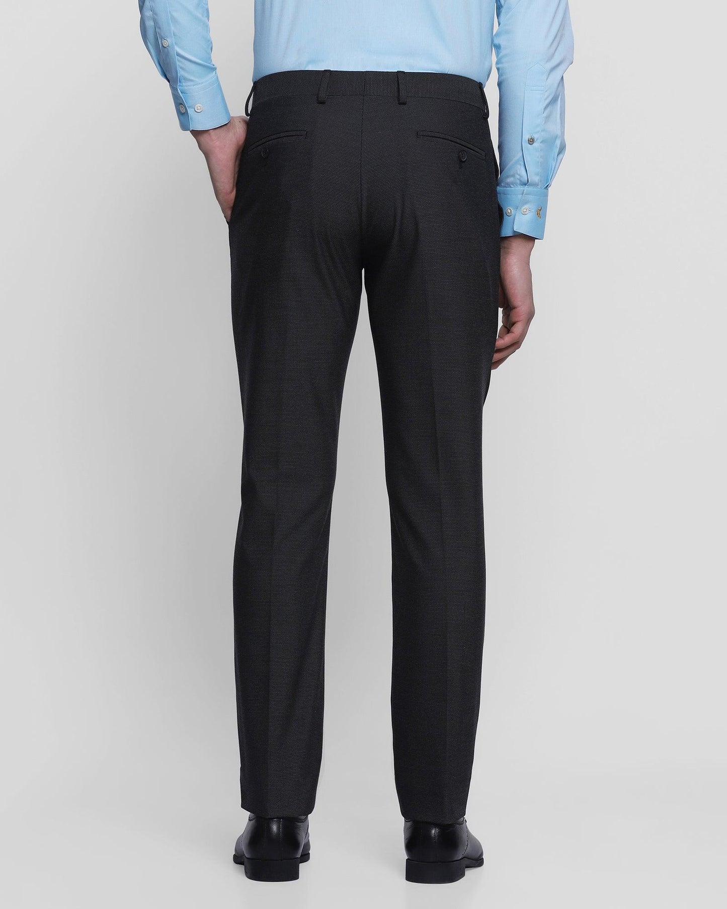 Isaac Formal Trendy Trouser In Charcoal (B91 Fit) - blackberrys-clothing