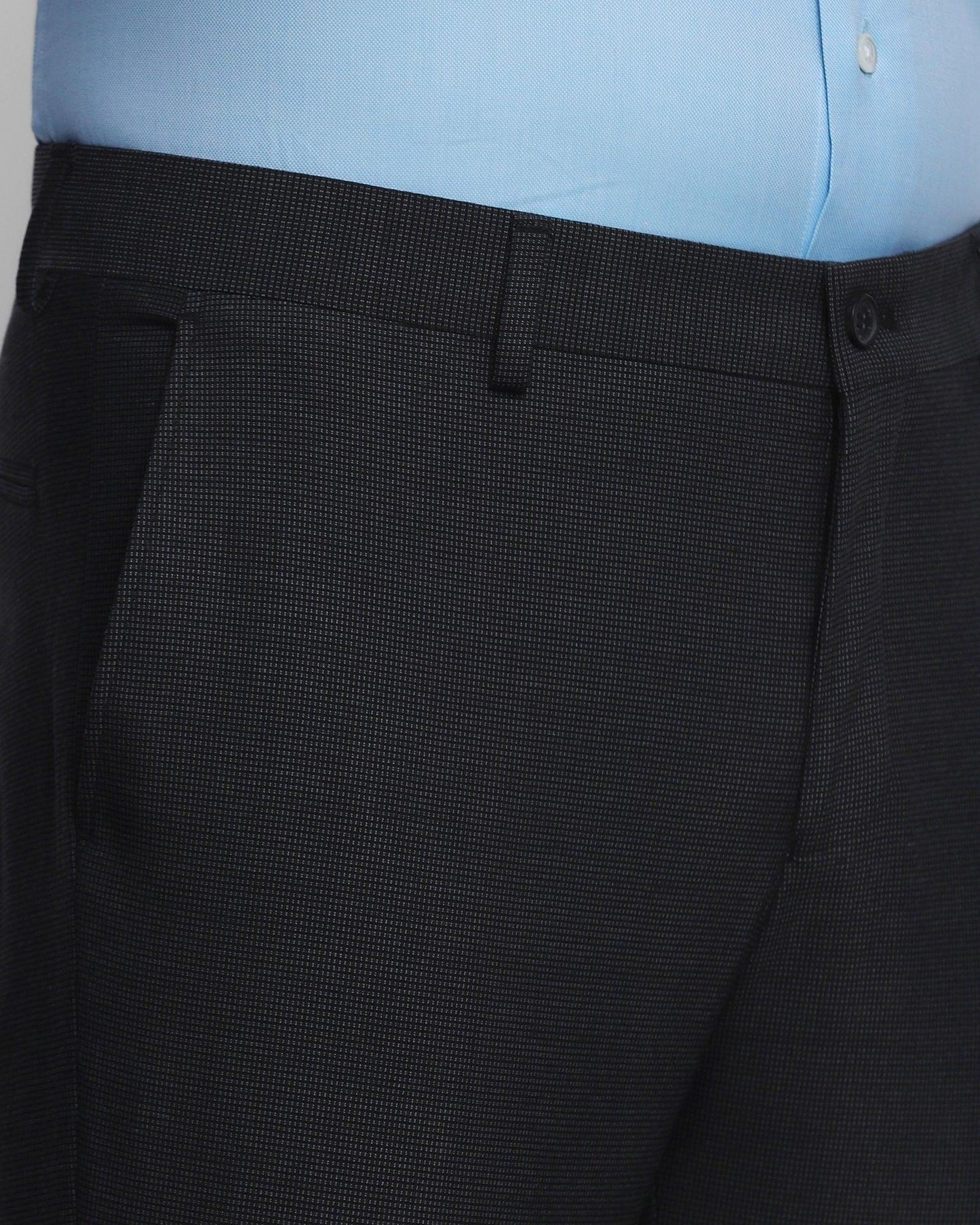 Isaac Formal Trendy Trouser In Charcoal (B91 Fit) - blackberrys-clothing