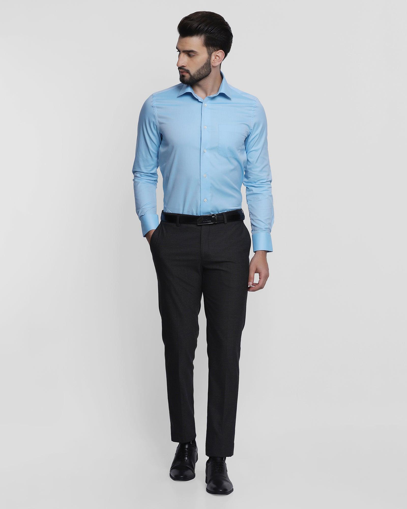 Isaac Formal Trendy Trouser In Charcoal (B91 Fit) - blackberrys-clothing