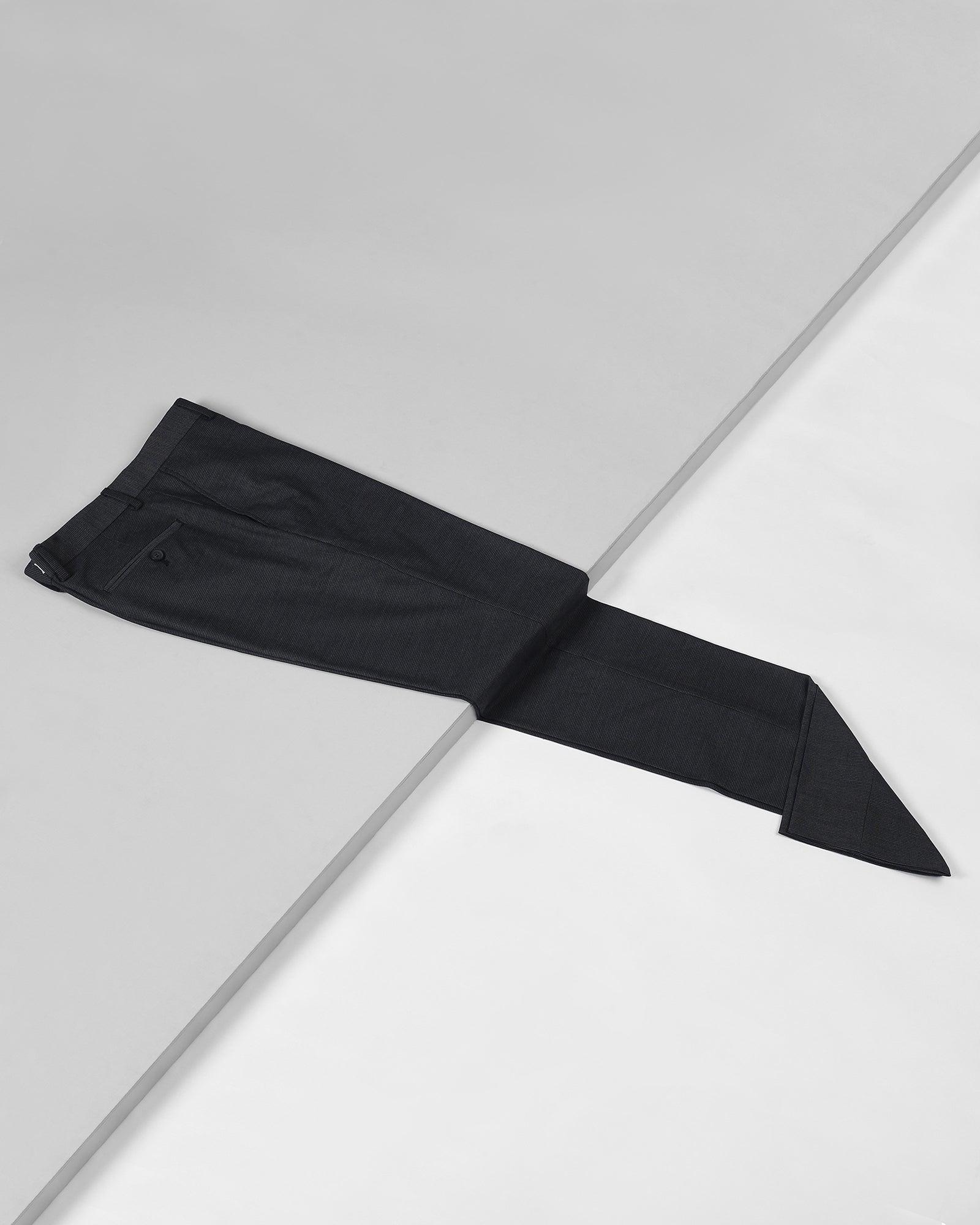 Isaac Formal Trendy Trouser In Charcoal (B91 Fit) - blackberrys-clothing