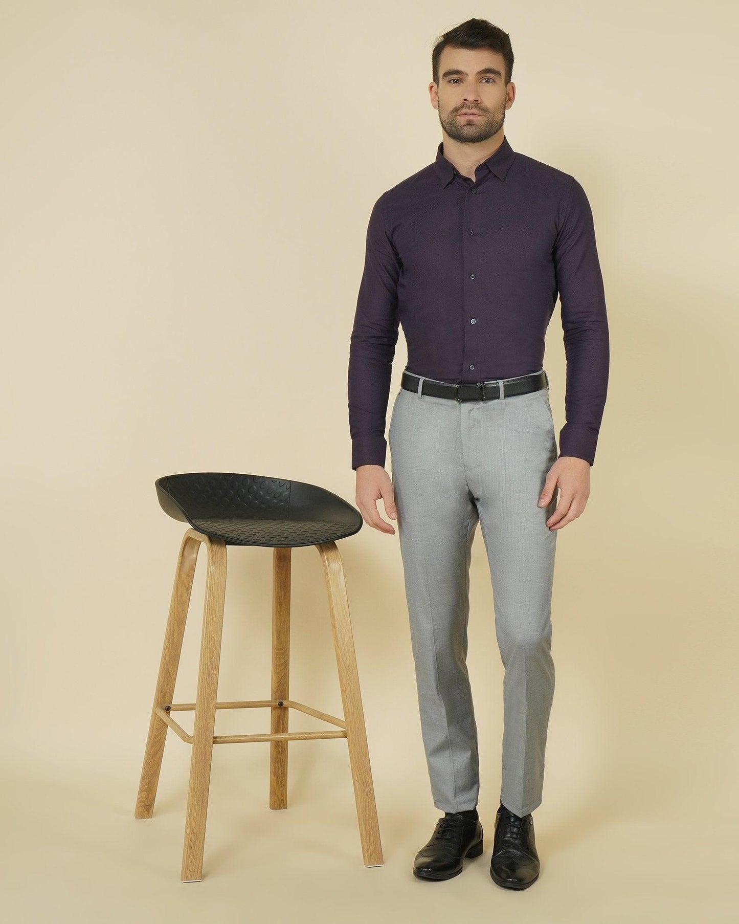 Jesse Formal Classic Trouser In Light Grey (Arise Fit) - blackberrys-clothing