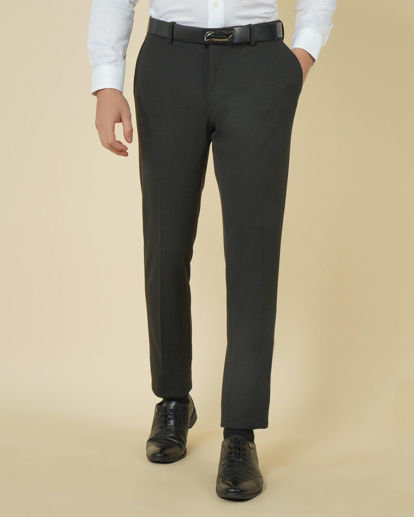 Kandal Formal Knitted Trouser In Black (B9 Fit)