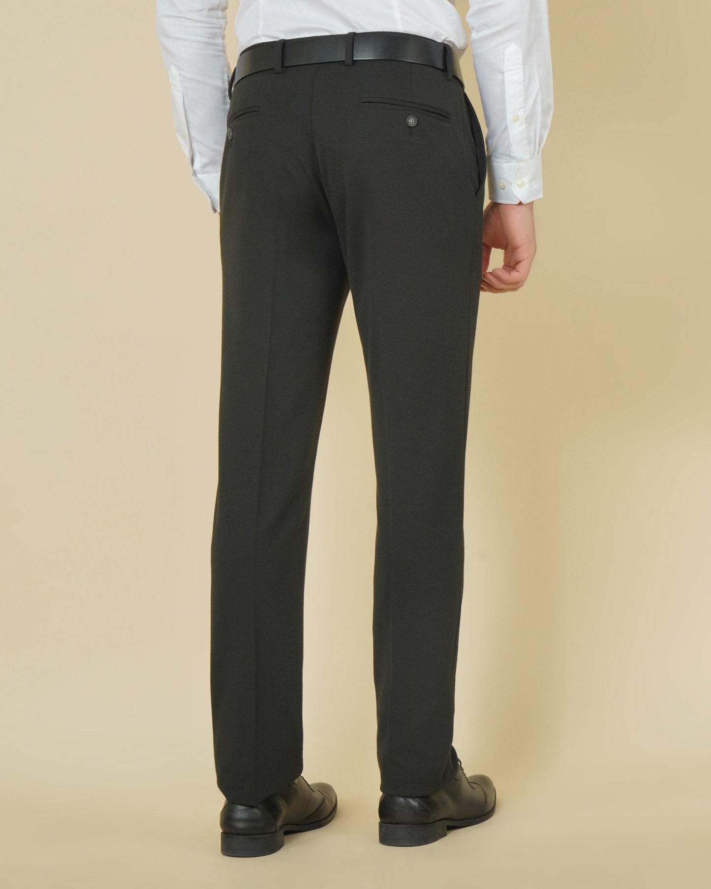 Kandal Formal Knitted Trouser In Black (B91 Fit) - blackberrys-clothing