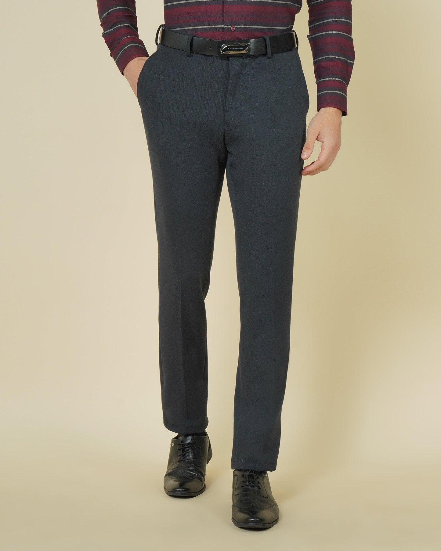 Kandal Formal Knitted Trouser In Navy (B9 Fit)