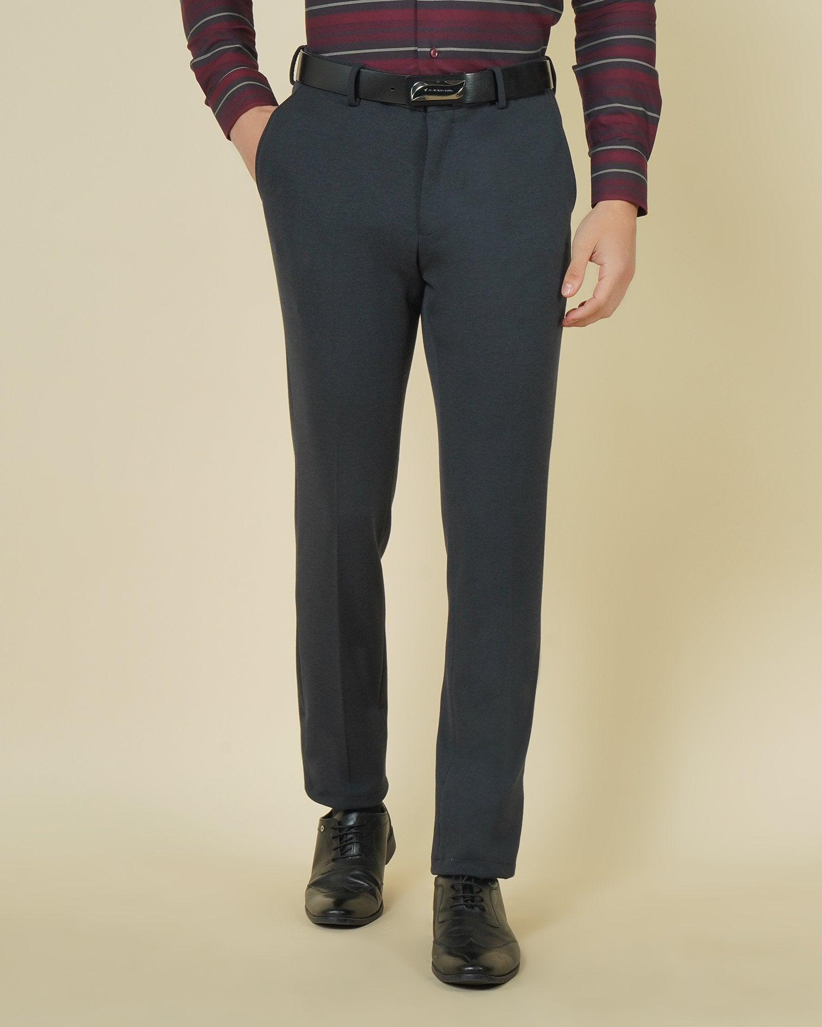 Kandal Formal Knitted Trouser In Navy (B9 Fit)