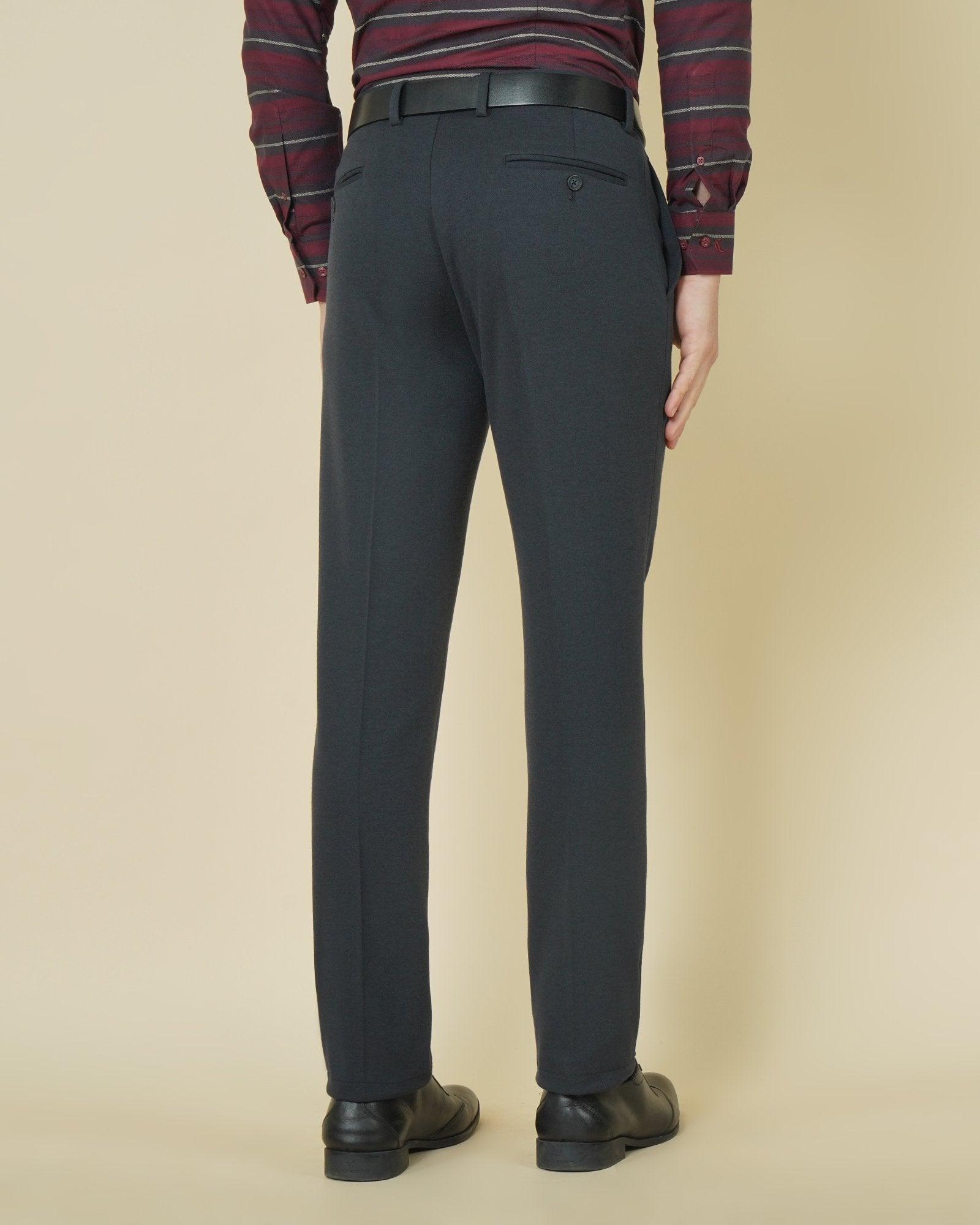 Kandal Formal Knitted Trouser In Navy (B91 Fit) - blackberrys-clothing