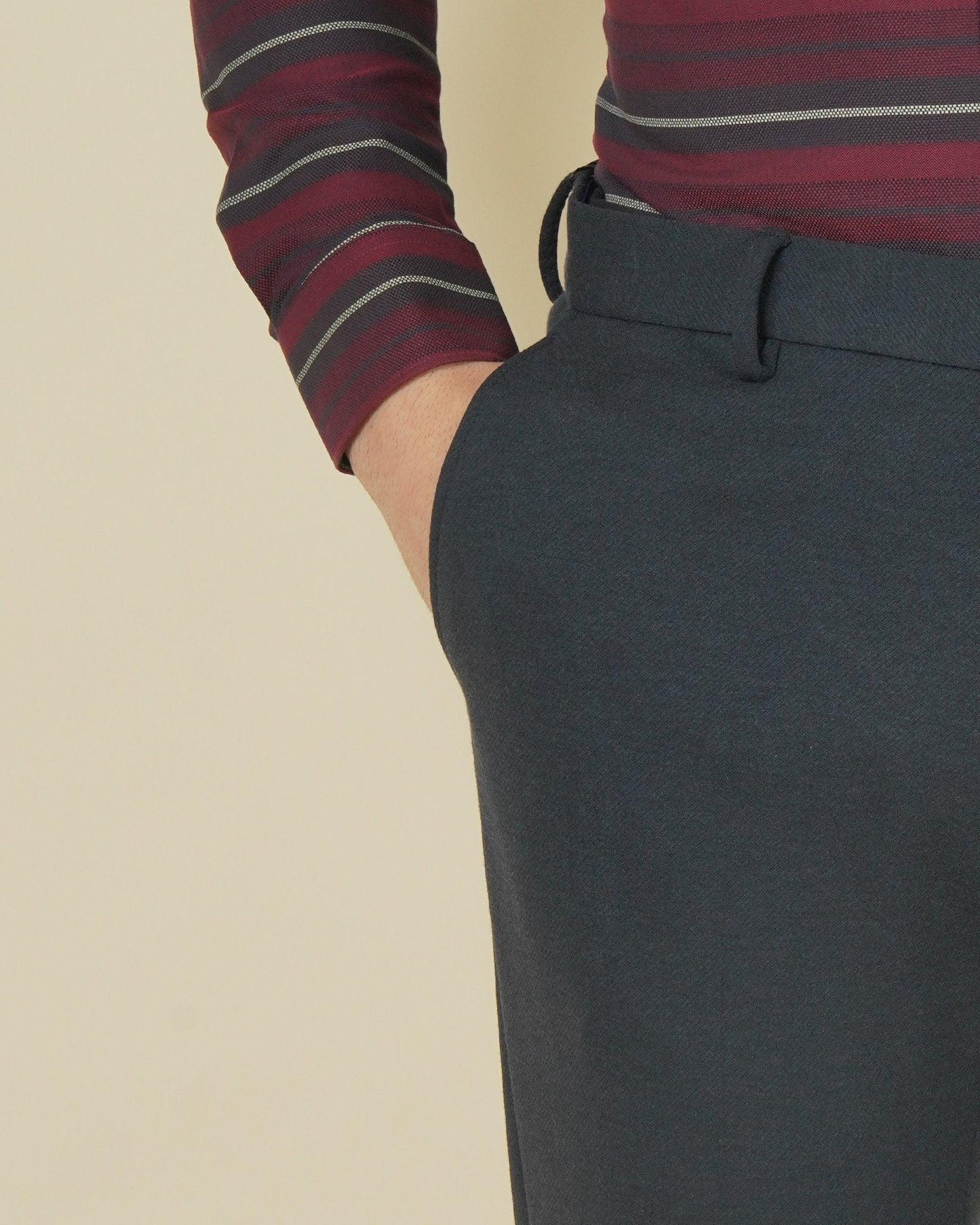 Kandal Formal Knitted Trouser In Navy (B91 Fit) - blackberrys-clothing