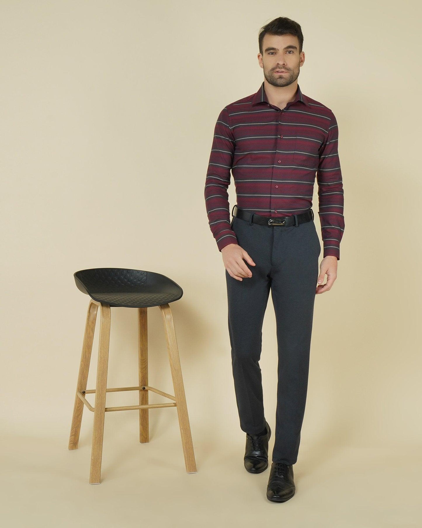 Kandal Formal Knitted Trouser In Navy (B91 Fit) - blackberrys-clothing