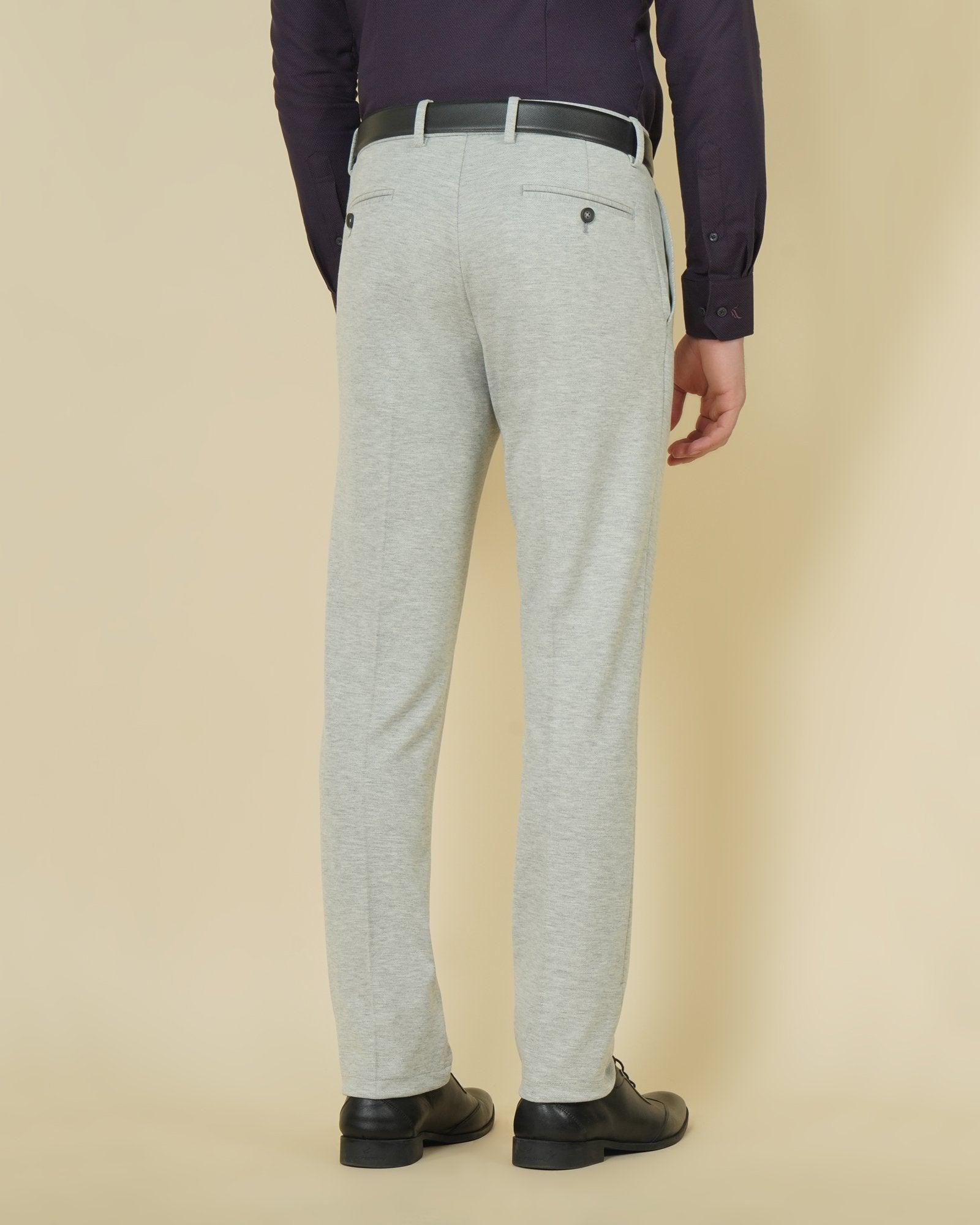 Kandal Formal Knitted Trouser In Light Grey (B91 Fit) - blackberrys-clothing