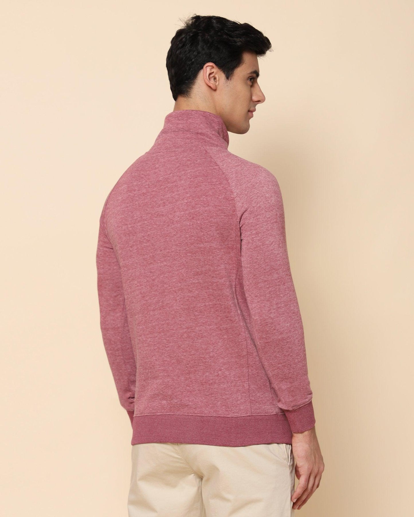 Kang Solid Sweat Shirt In Wine - blackberrys-clothing