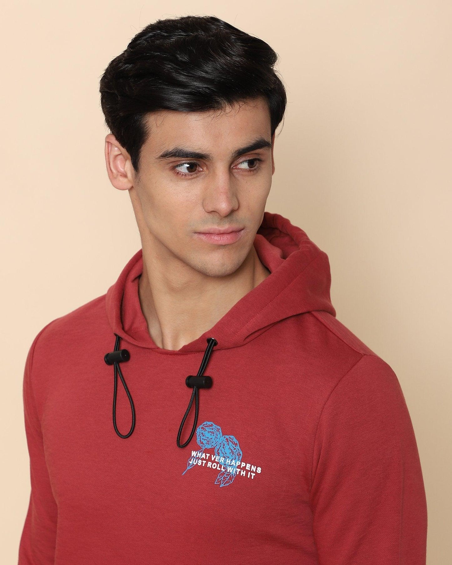 Keid Printed Sweat Shirt In Red - blackberrys-clothing