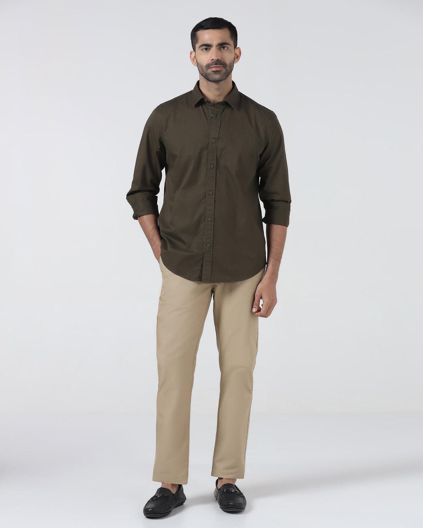 Khaki Textured Khakis - Oak
