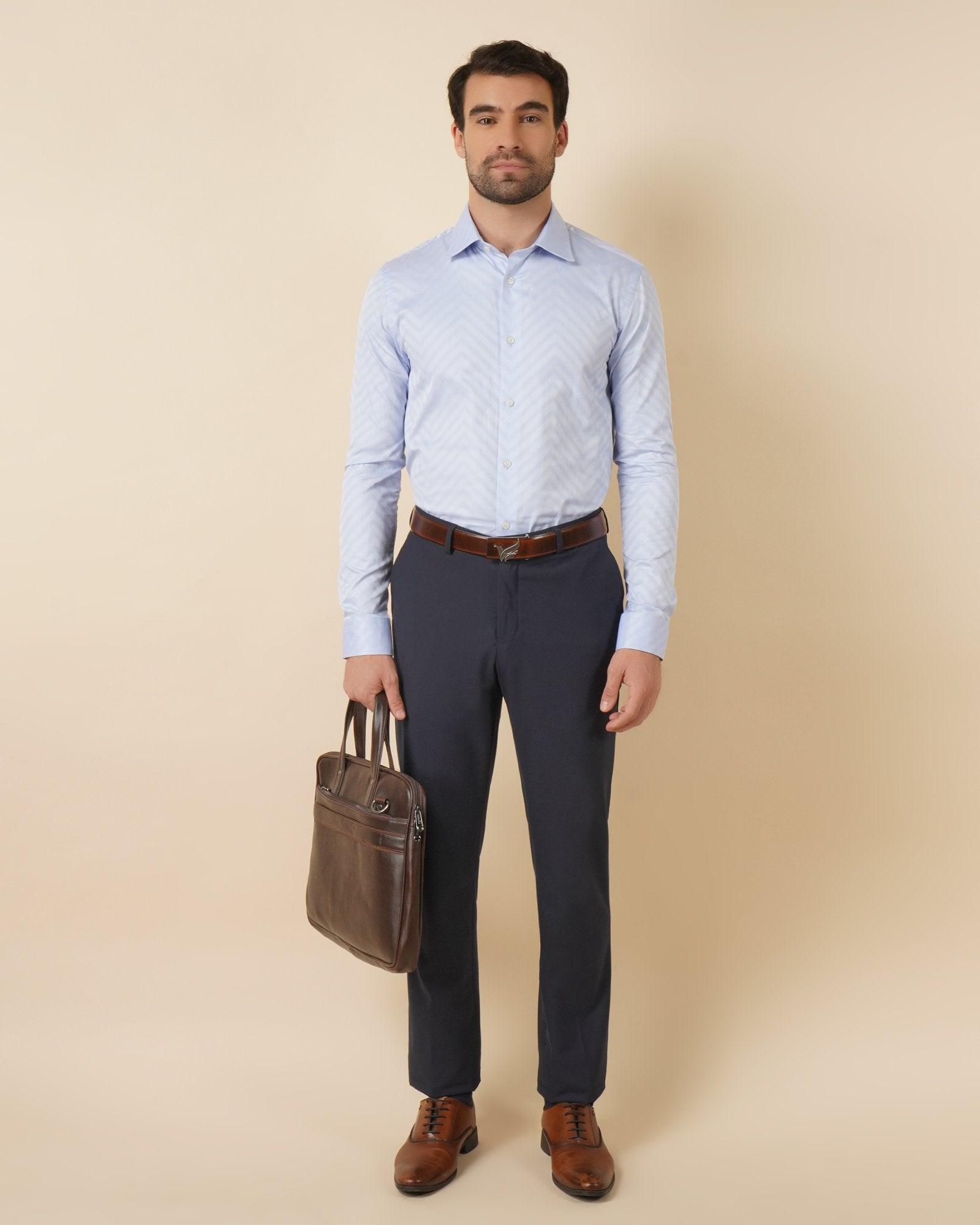 Kios Formal Classic Stretch Trouser In Navy (B90 Fit) - blackberrys-clothing