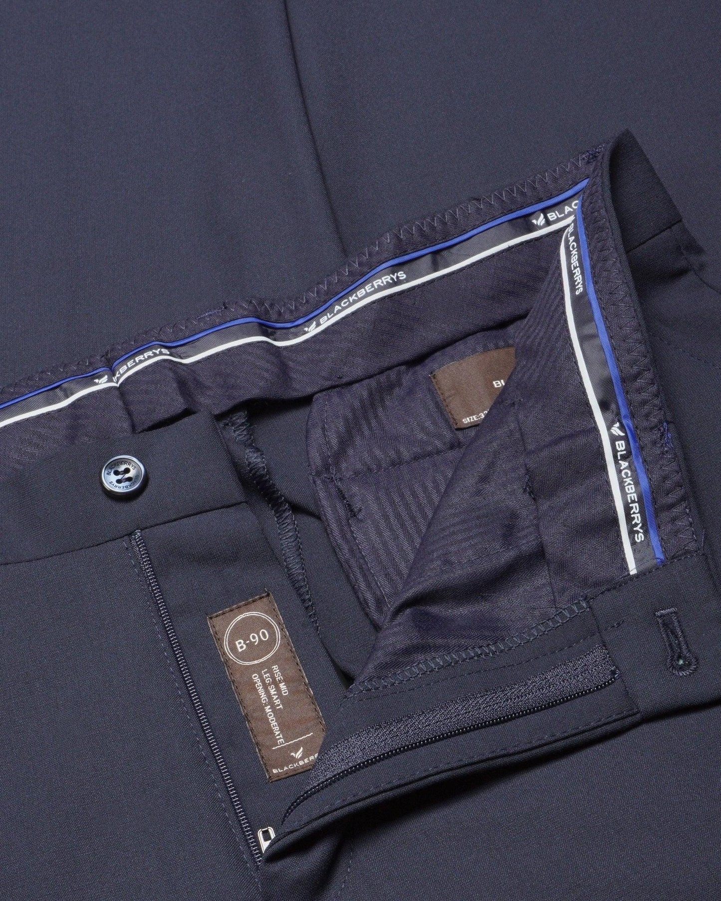 Kios Formal Classic Stretch Trouser In Navy (B90 Fit) - blackberrys-clothing