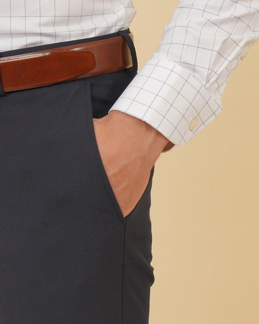 Kios Formal Classic Stretch Trouser In Navy (B95 Fit) - blackberrys-clothing
