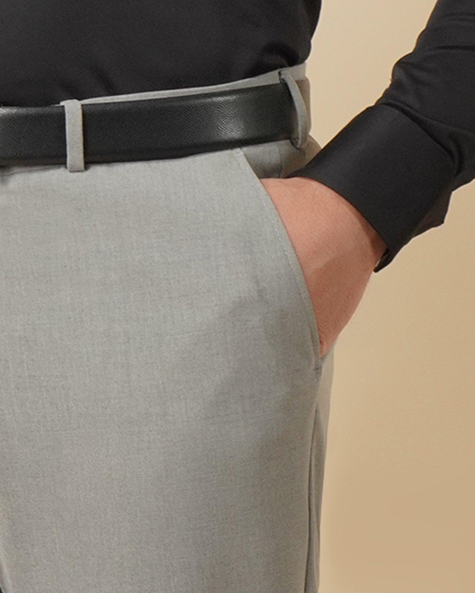 Kios Formal Classic Stretch Trouser In Light Grey (B90 Fit) - blackberrys-clothing