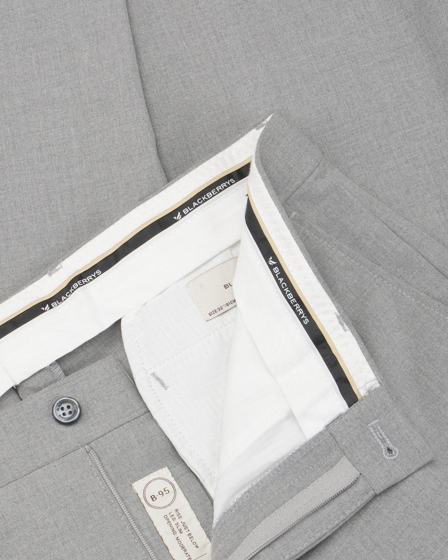 Kios Formal Classic Stretch Trouser In Light Grey (B95 Fit) - blackberrys-clothing