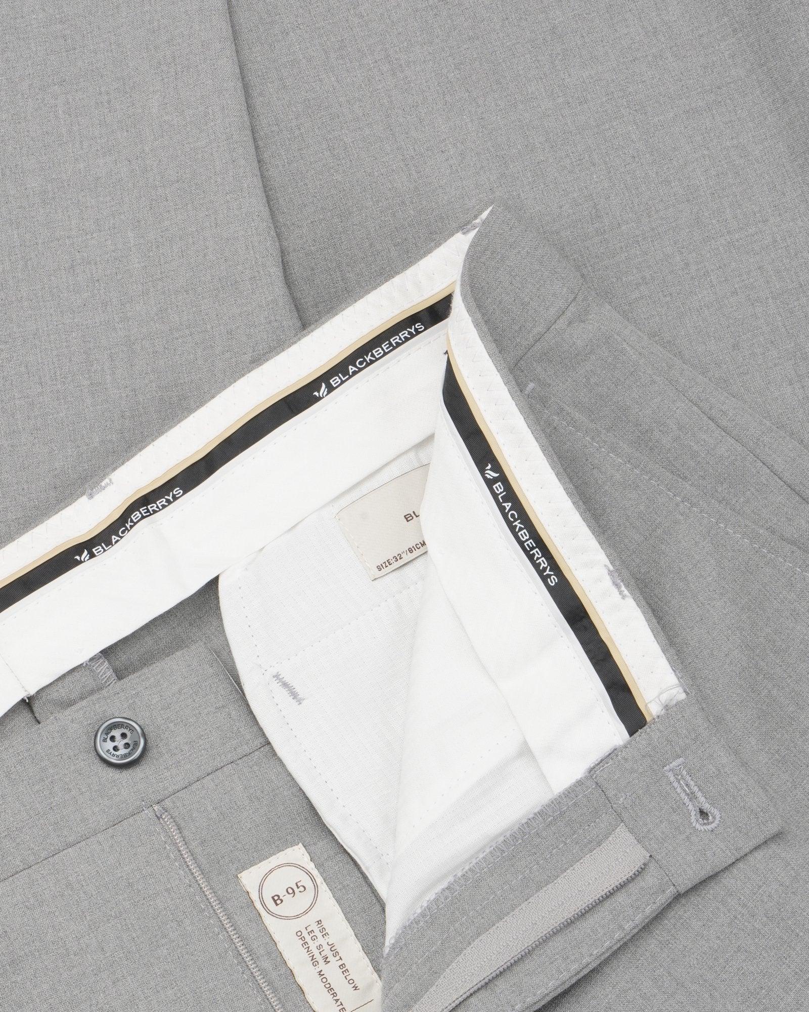 Kios Formal Classic Stretch Trouser In Light Grey (B95 Fit) - blackberrys-clothing