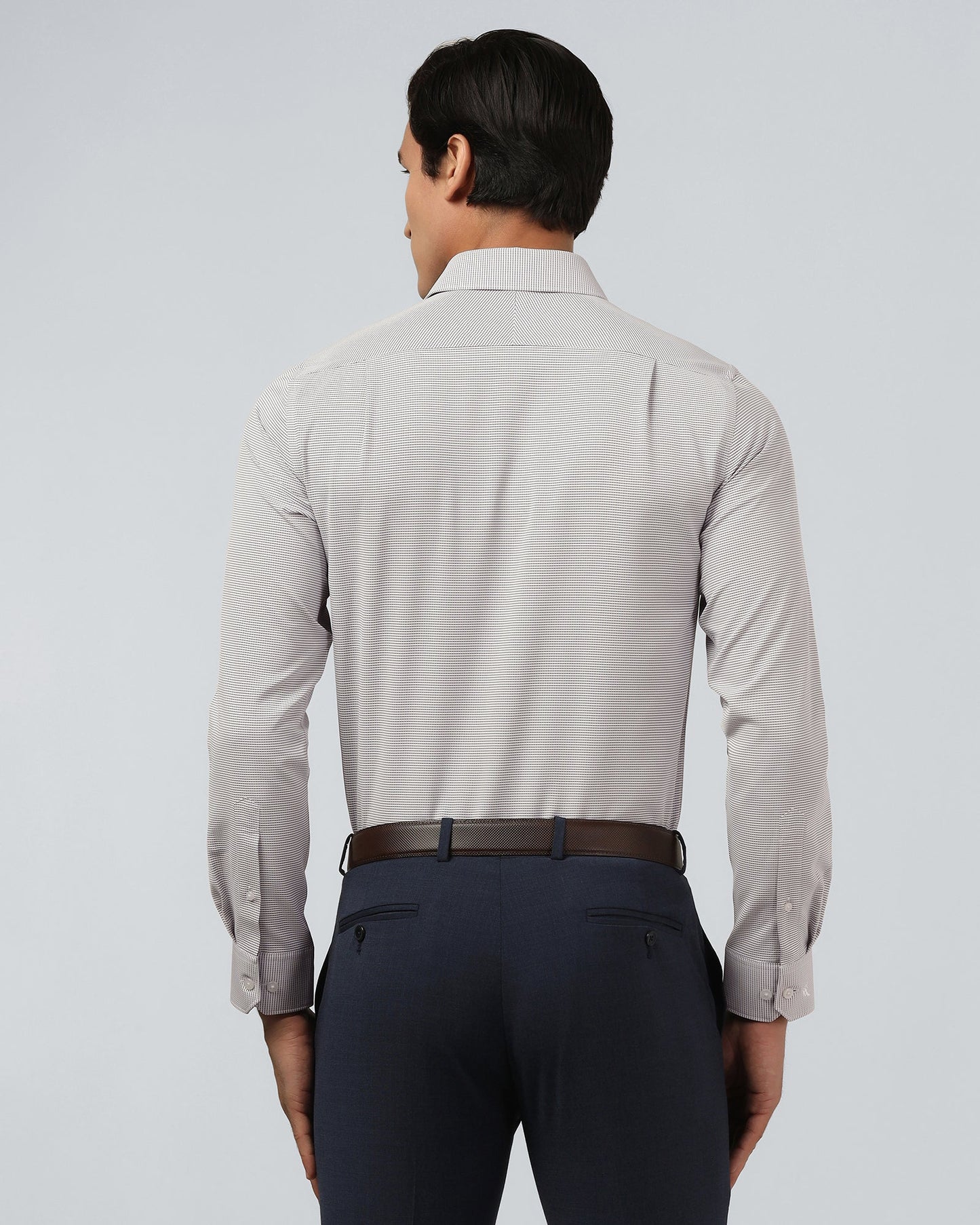 Lavender Non Iron Textured Shirt - Rise E