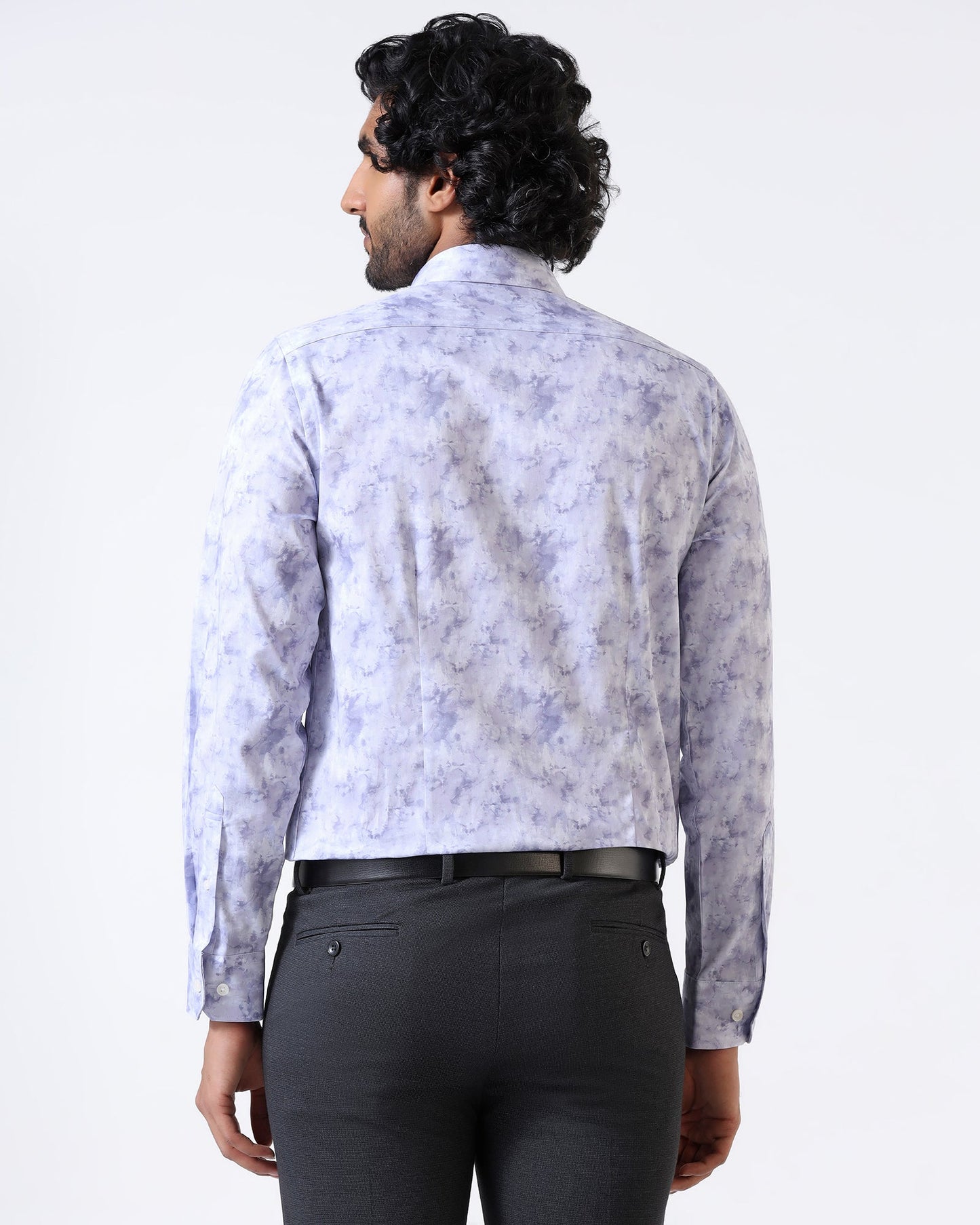 Lavender Abstract Printed Shirt - Piano