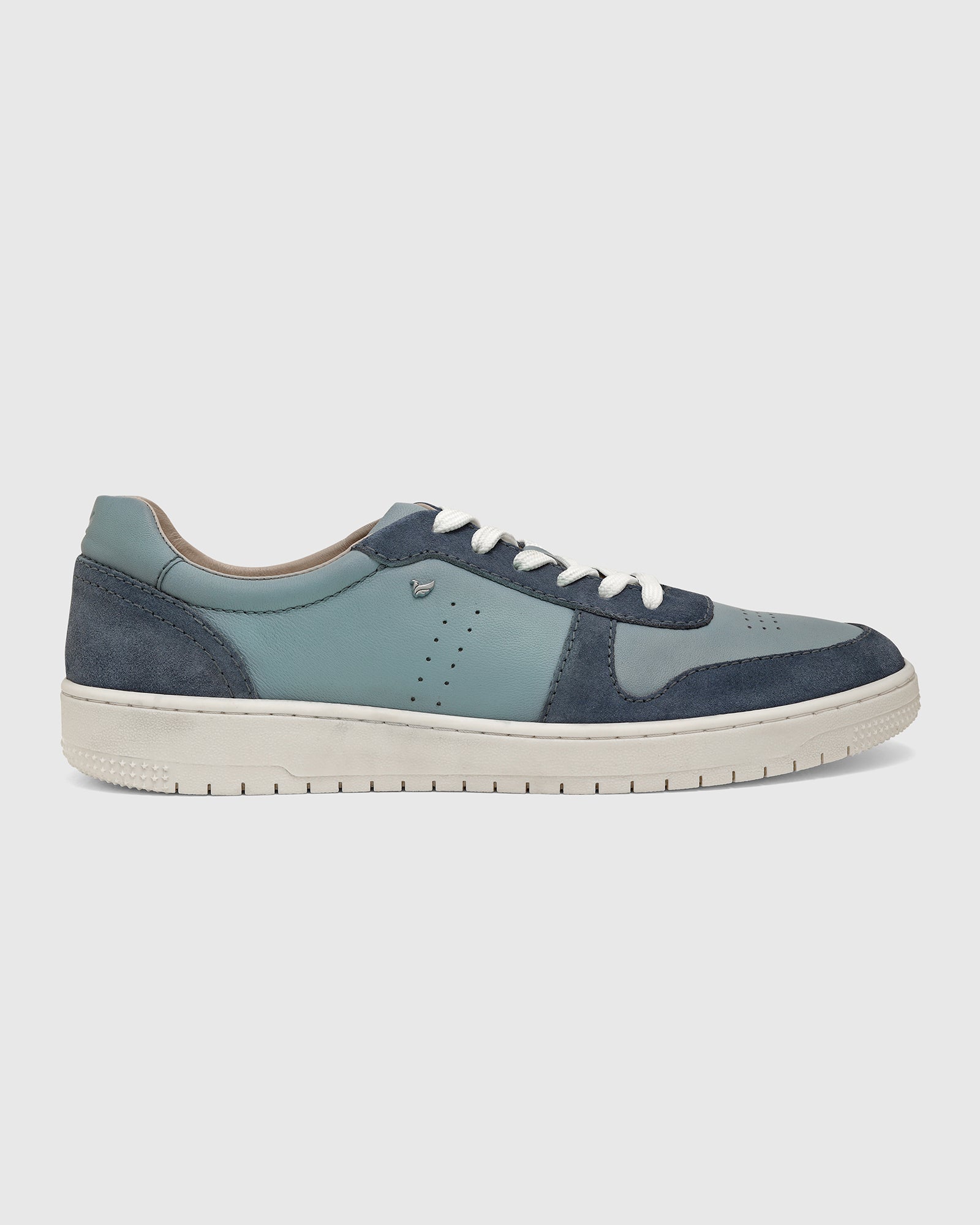 Leather Blue Solid Sneakers - Venice