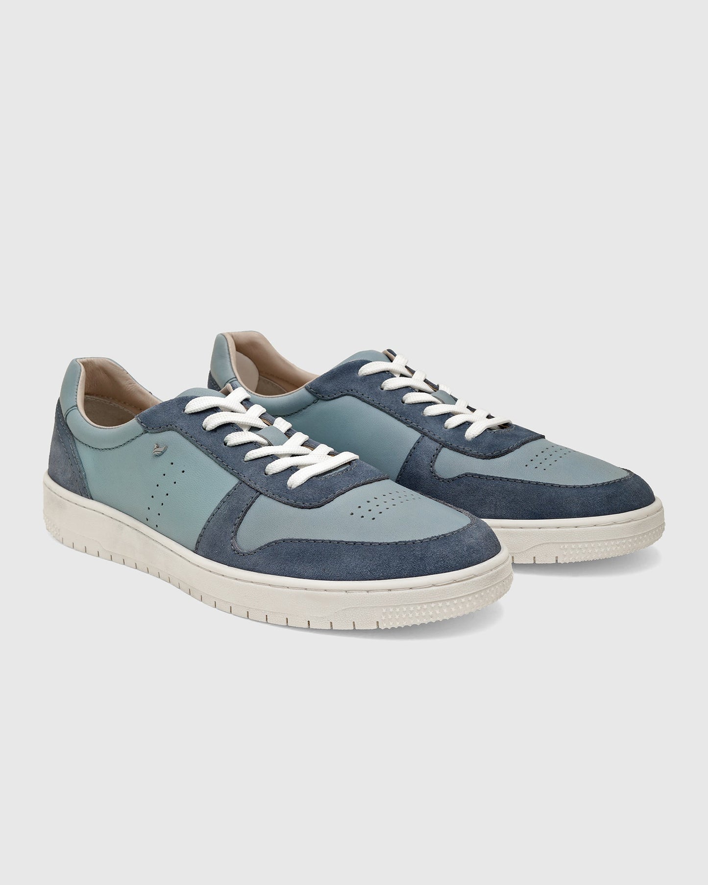 Leather Blue Solid Sneakers - Venice