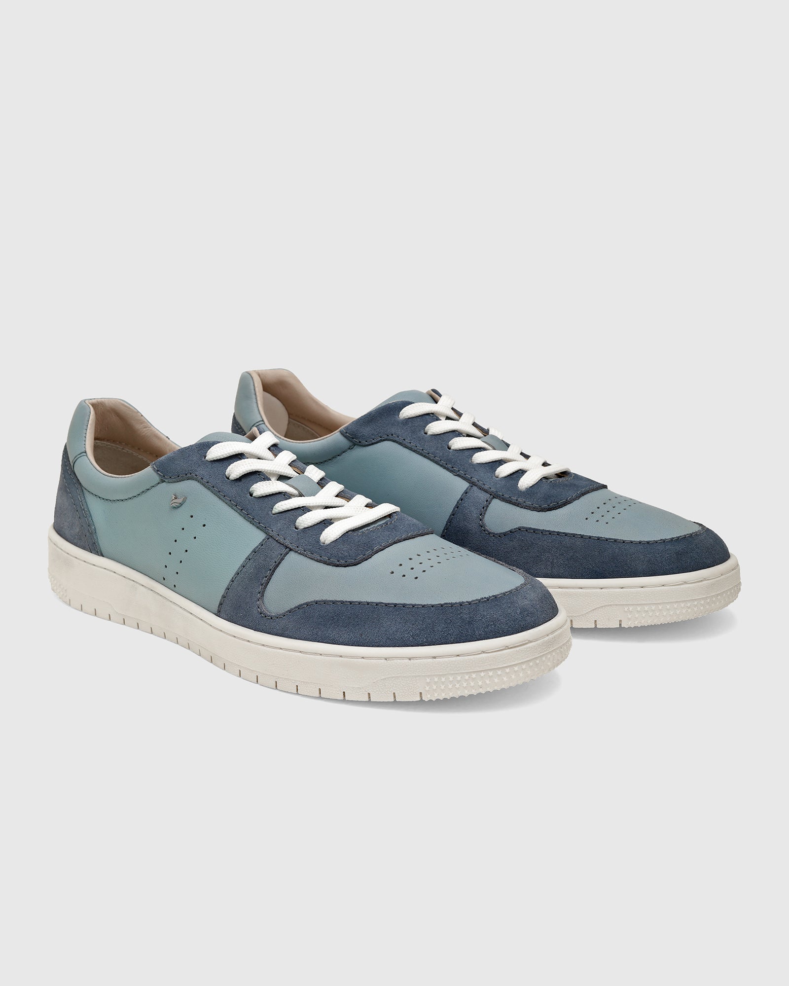Leather Blue Solid Sneakers - Venice