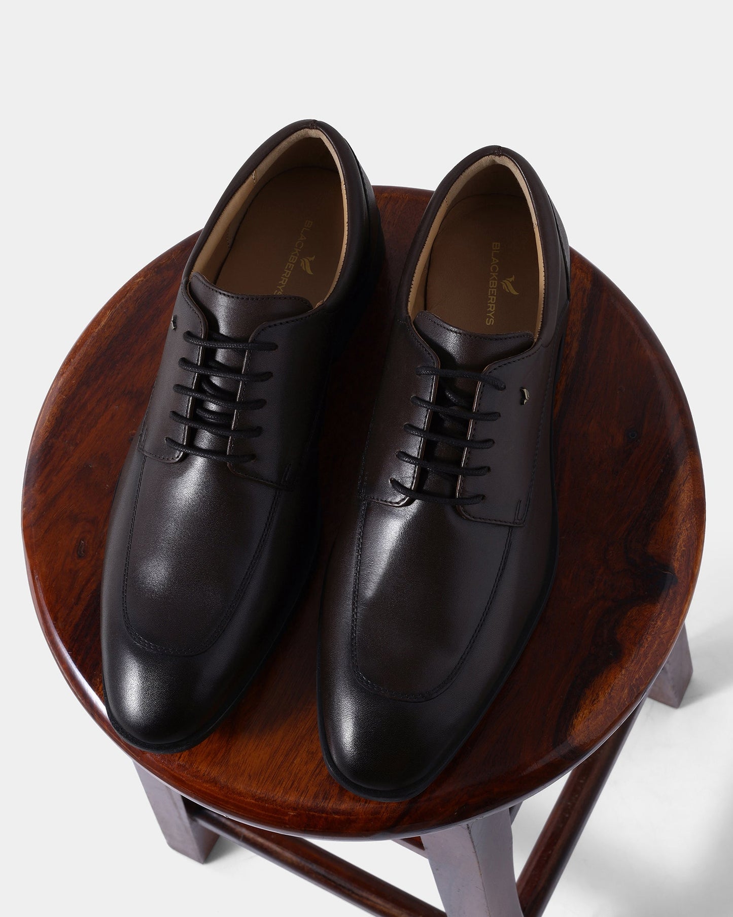 Leather Burgandy Solid Oxford Shoes- Antelope
