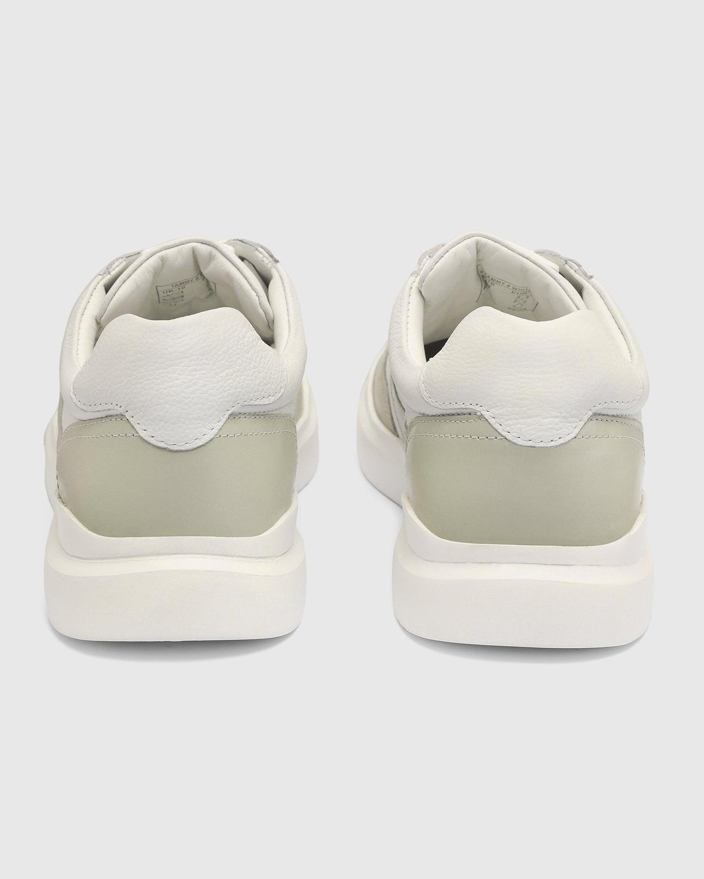 Leather White Solid Sneakers - Tammy