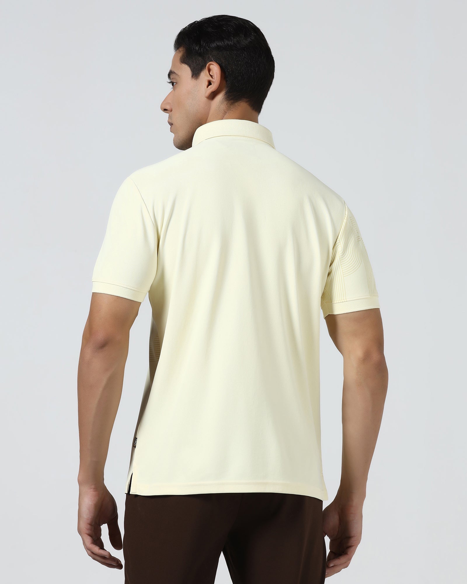 Lemon Yellow TechPro Printed Polo - Neville