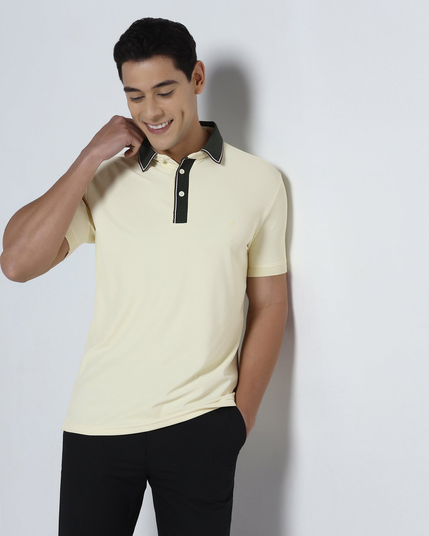 Lemon Yellow TechPro Solid Polo - Ron
