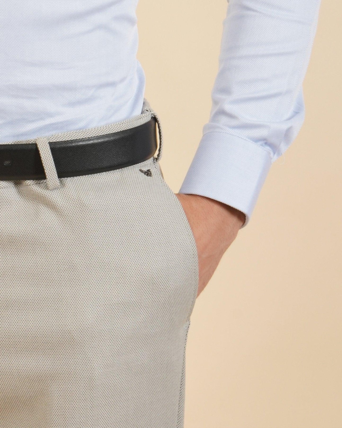 Leon Formal Classic Trouser In Light Grey (B91 Fit) - blackberrys-clothing